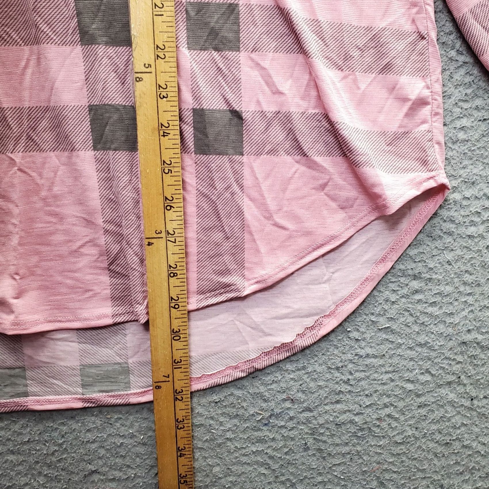Vintage Glitzy Girlz Tunic Top Womens 3XL Multi Plaid Stretch Roll Tab Sleeve Split Neck Size XXL / US 16-18 / IT 52-54 - 3 Thumbnail