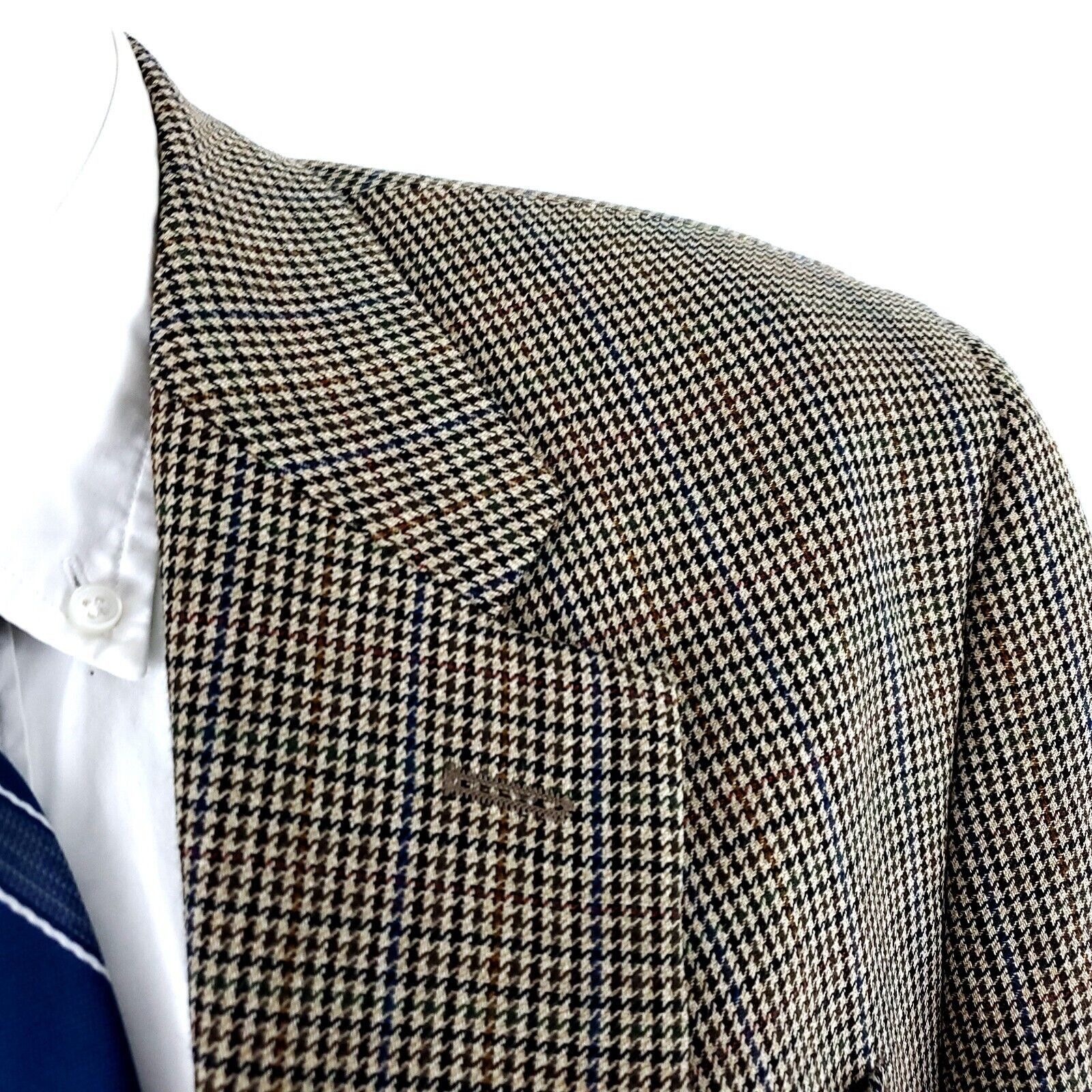 Lauren Ralph Lauren Lauren Ralph Lauren Wool 2 Button Sport Coat 42L Tan Multico Size 42L - 2 Thumbnail