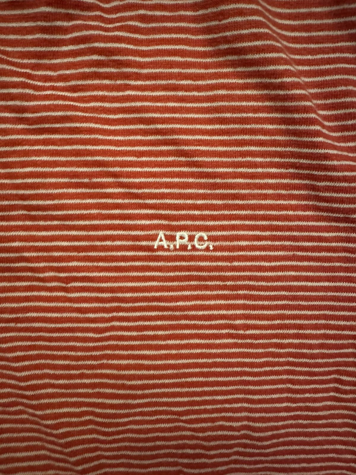 A.P.C. APC T-shirt red white stripped Size US M / EU 48-50 / 2 - 3 Thumbnail