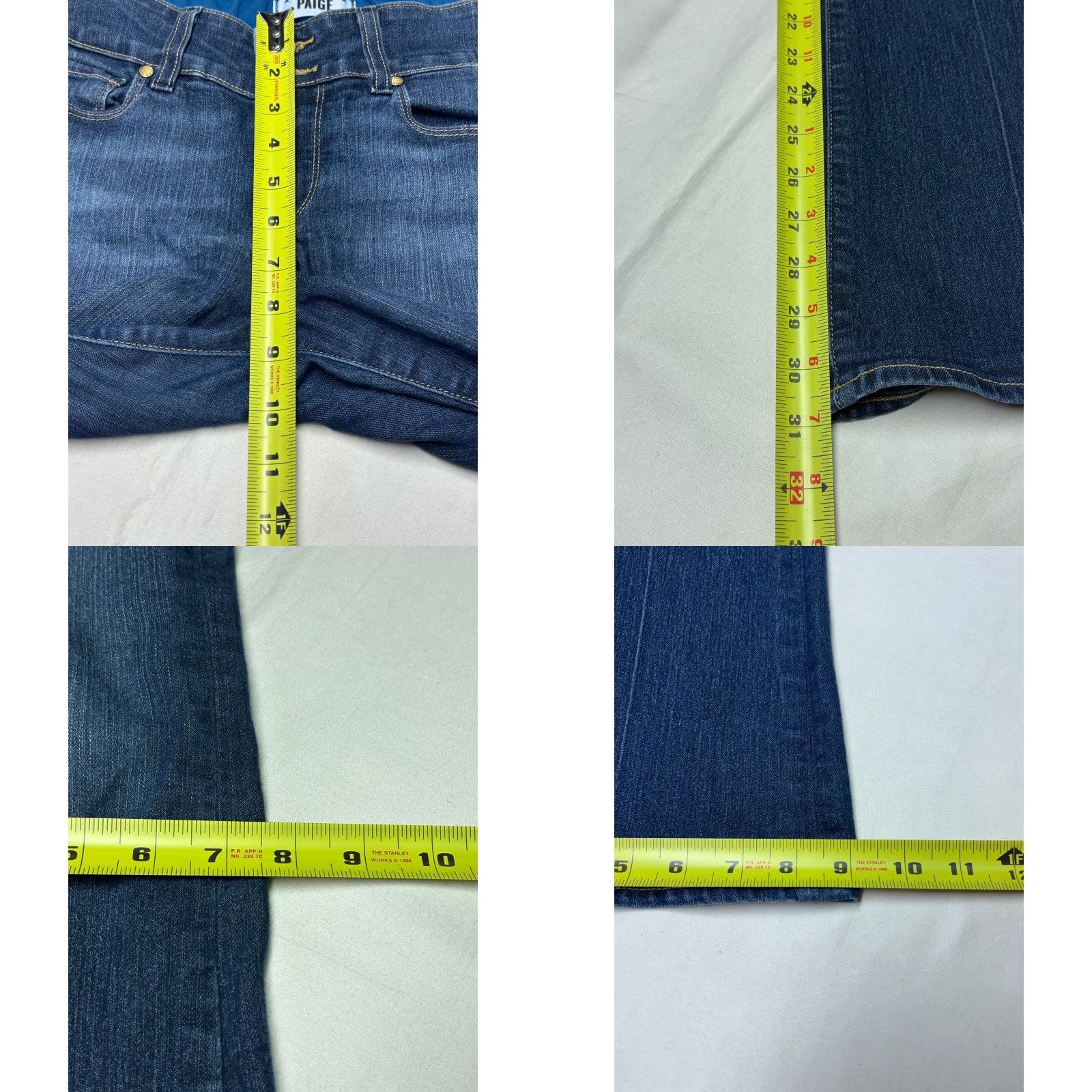 Paige Paige Hidden Hills Petite Flare Jeans Dark Wash Carson WA838 Womens 28X31 USA Size 28" / US 6 / IT 42 - 9 Thumbnail