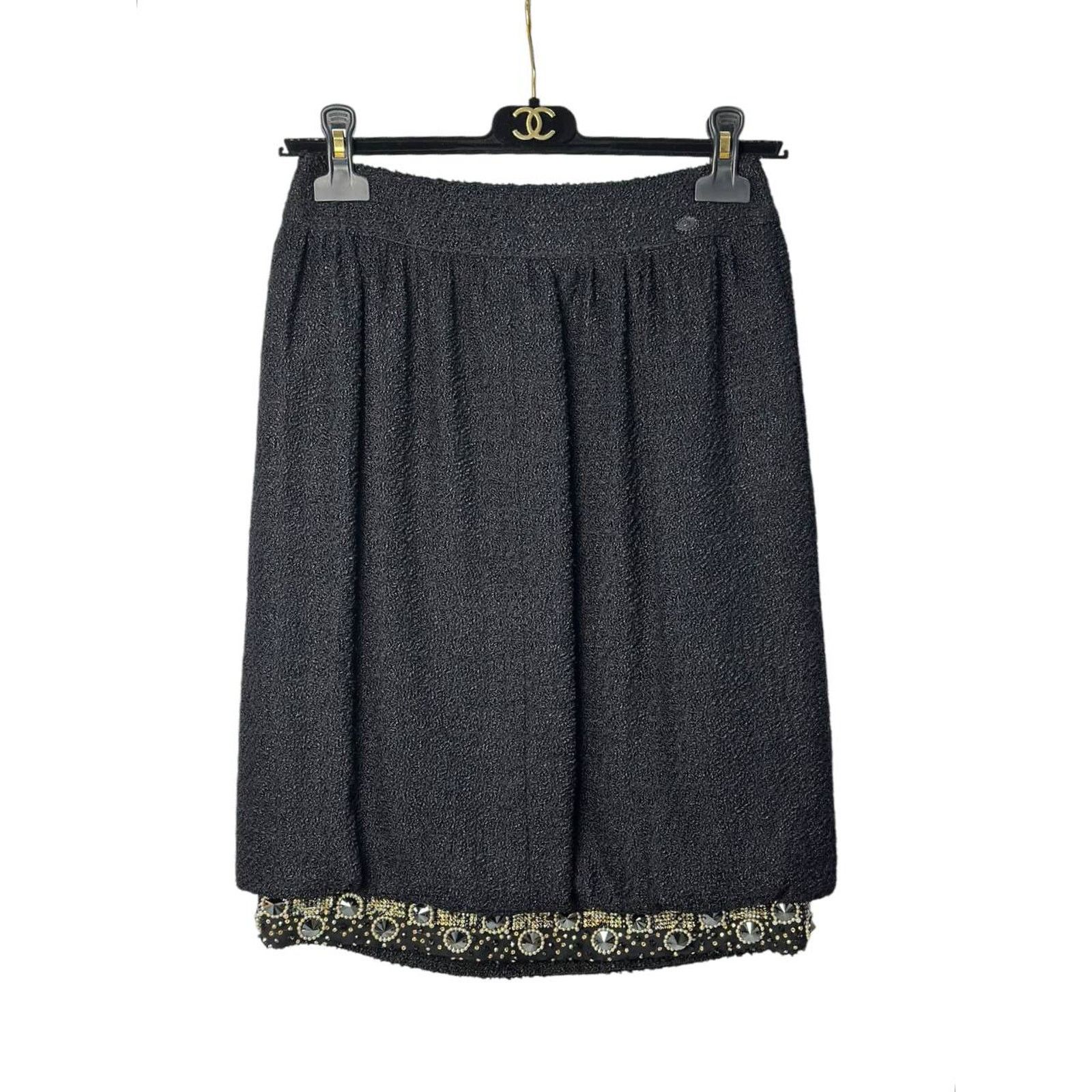 Chanel Chanel Tweed Embroidery Skirt Sz.36 Size 26" / US 2 / IT 38 - 1 Thumbnail