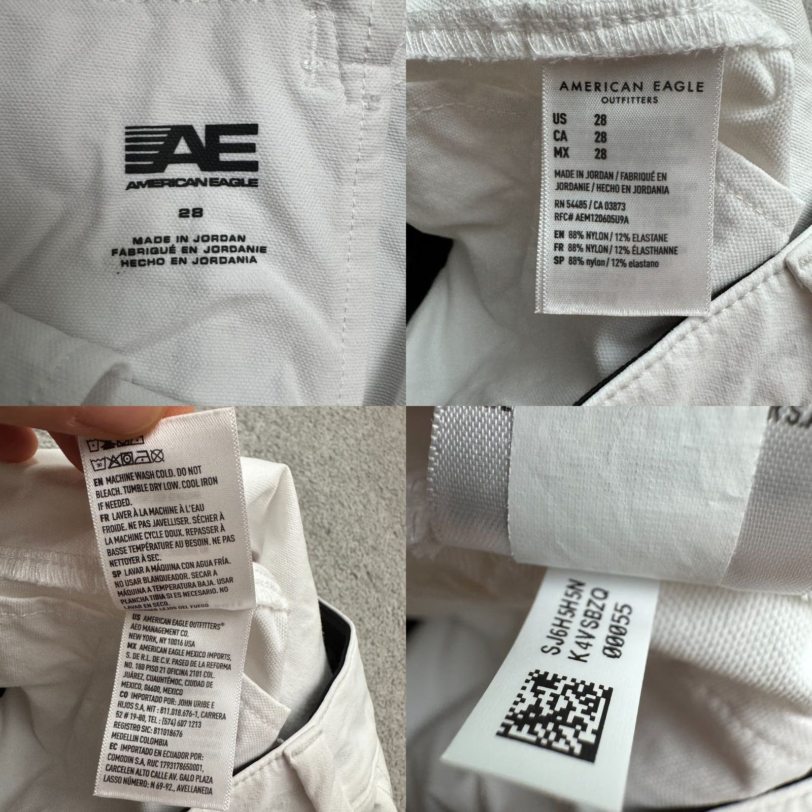 American Eagle Outfitters American Eagle Outfitters AE Flex Next Level Tech Chino Shorts Mens 28 White Nylon Stretch Size US 28 / EU 44 - 8 Thumbnail