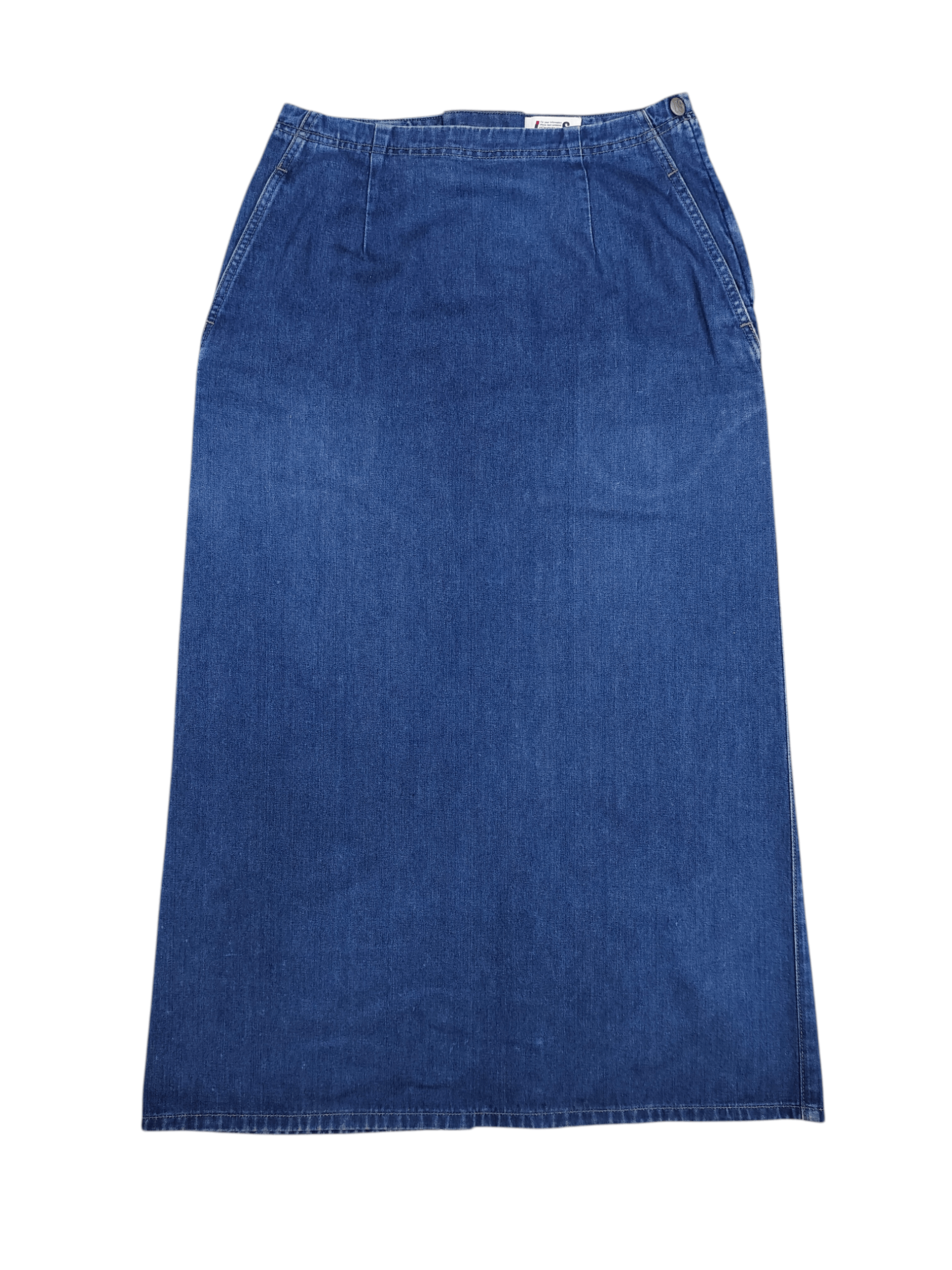 Issey Miyake 80s Issey Miyake🇯🇵 Y2K Lace Up Back Straight Denim Skirt Size 30" / US 8 / IT 44 - 1 Thumbnail