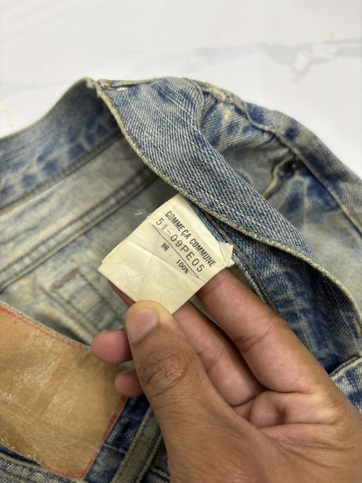 Hysteric Glamour × If Six Was Nine × Le Grande Bleu (L.G.B.) BAGGY JEANS COMME CA COMMUNE PATCHWORK RIPPED DENIM JEANS Size US 32 / EU 48 - 11 Thumbnail