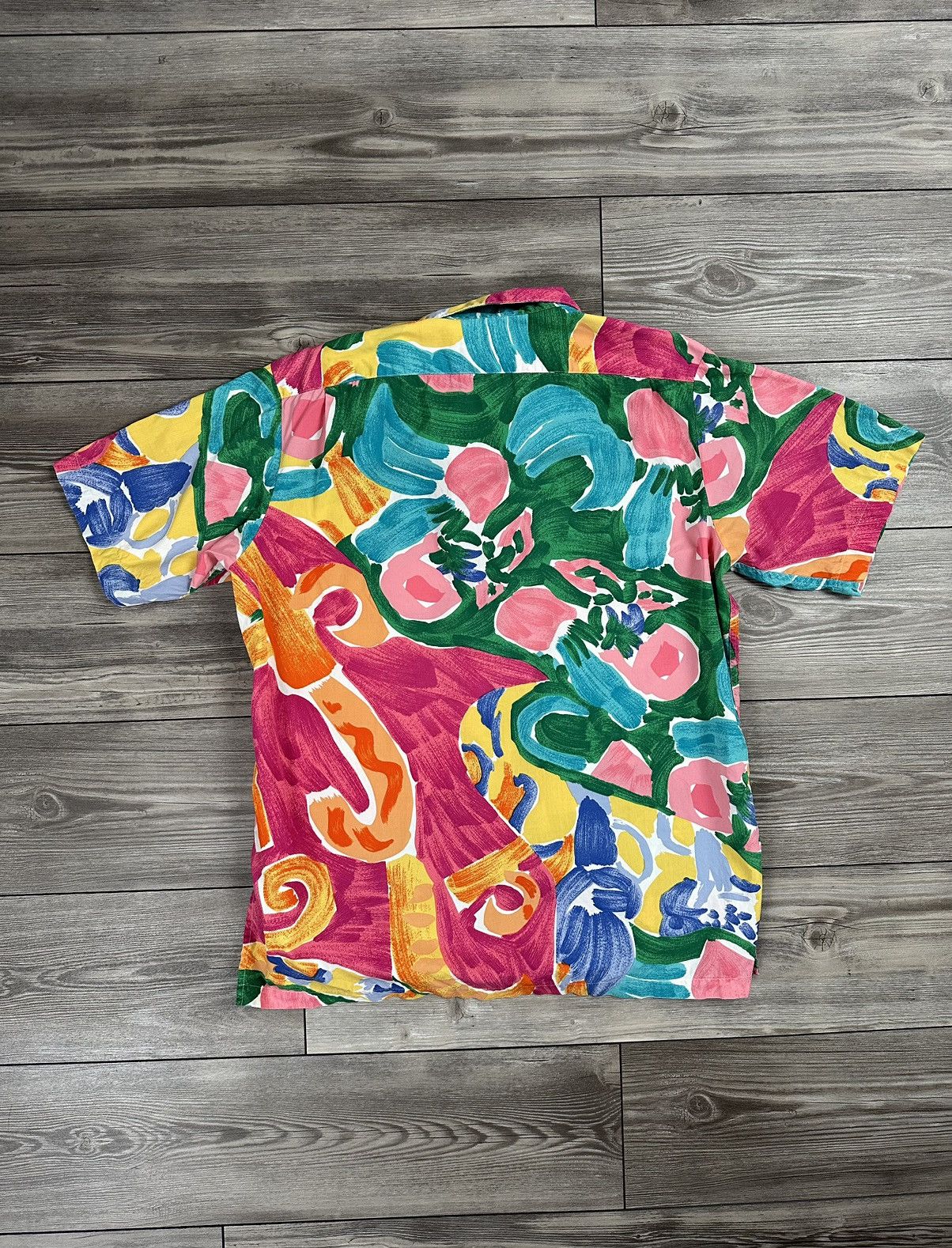 Polo Ralph Lauren × Vintage Vintage Polo Ralph Lauren Abstract Paint Stroke Button Up Size US L / EU 52-54 / 3 - 2 Thumbnail