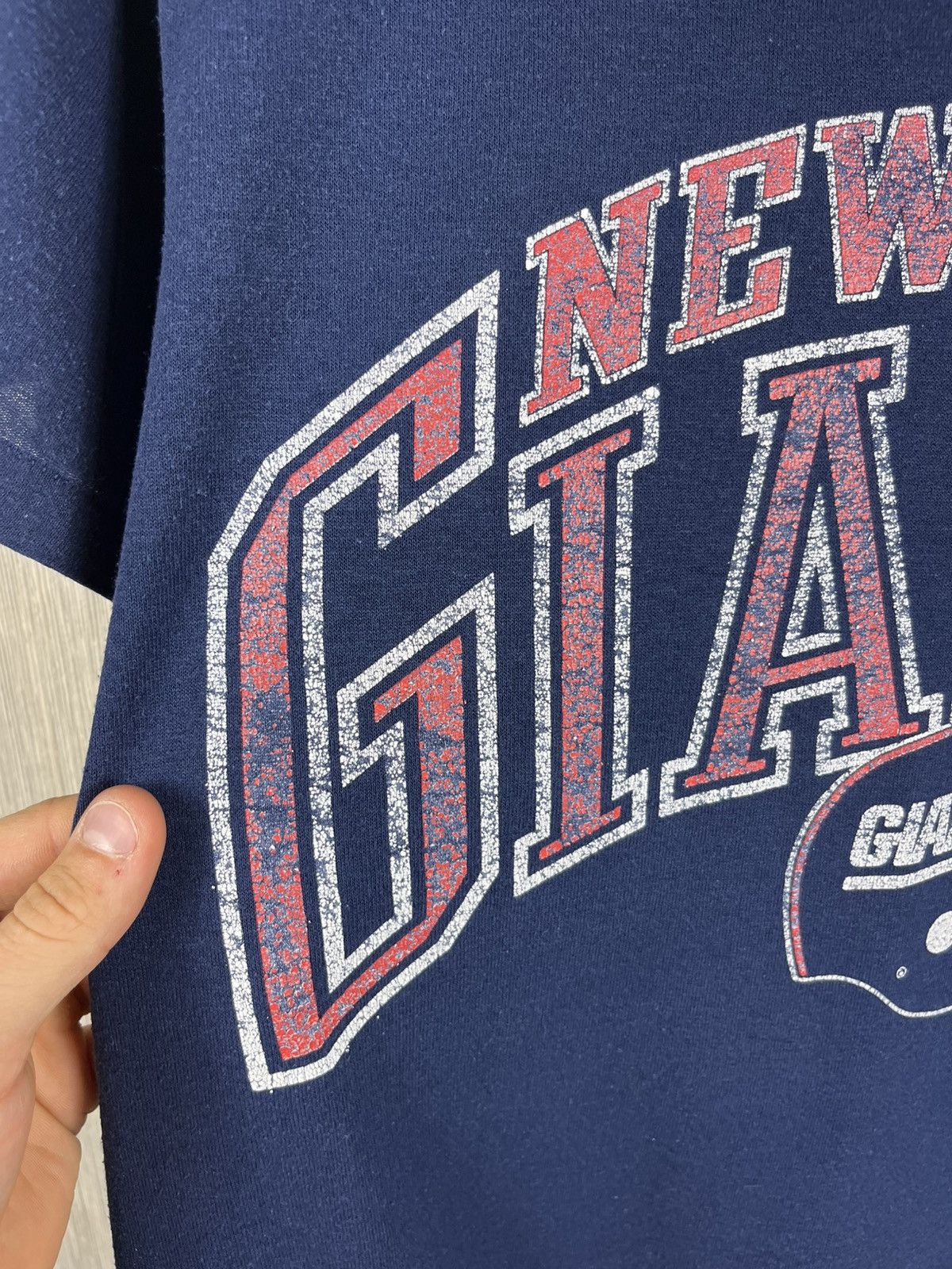 Logo 7 Vintage Logo7 New York Giants navy single stitch t-shirt tee Size US L / EU 52-54 / 3 - 8 Thumbnail