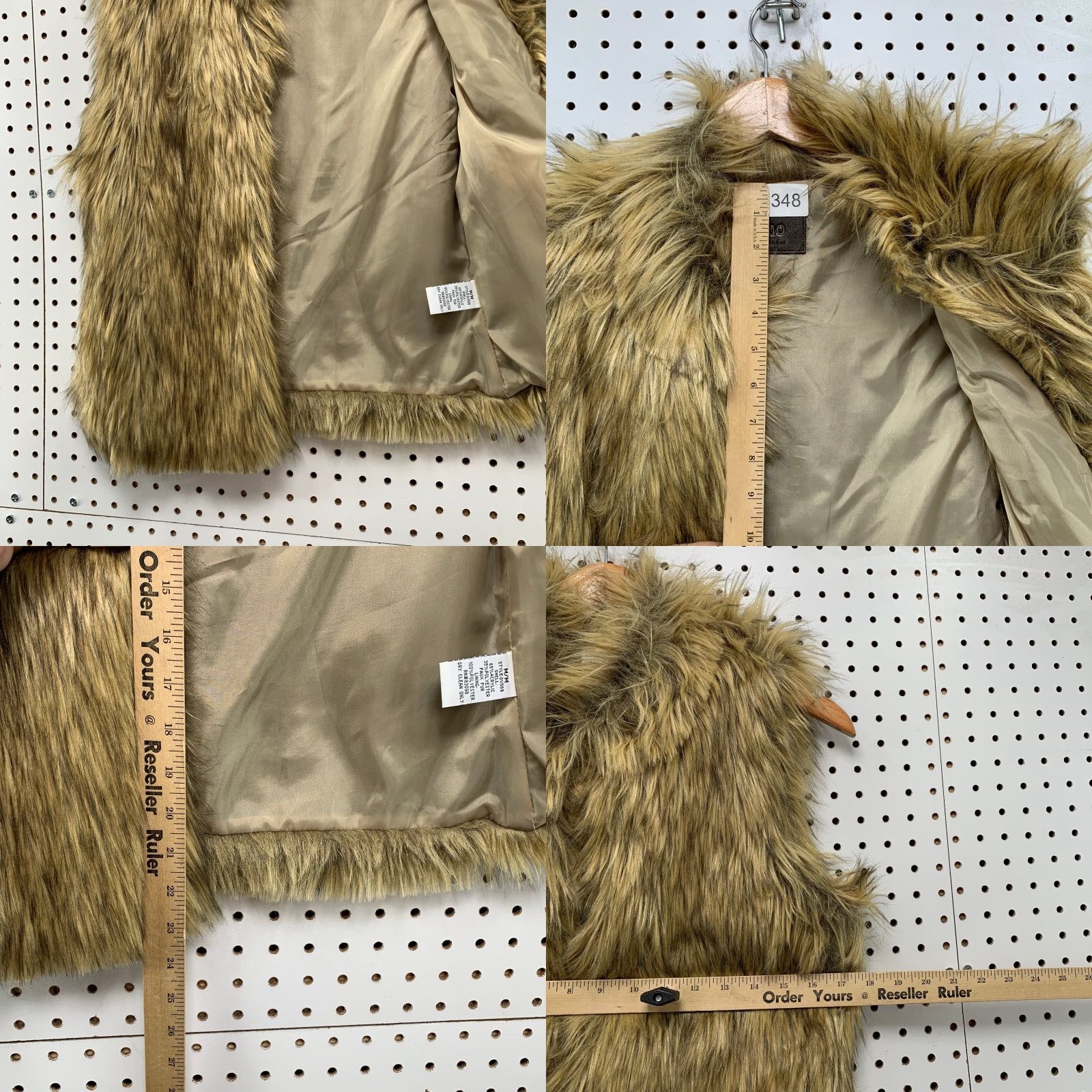 Vintage Ci Sono Vest Women M Brown Faux Fur Boho Glam Rockstar Festival Layering Shaggy Size M / US 6-8 / IT 42-44 - 8 Thumbnail