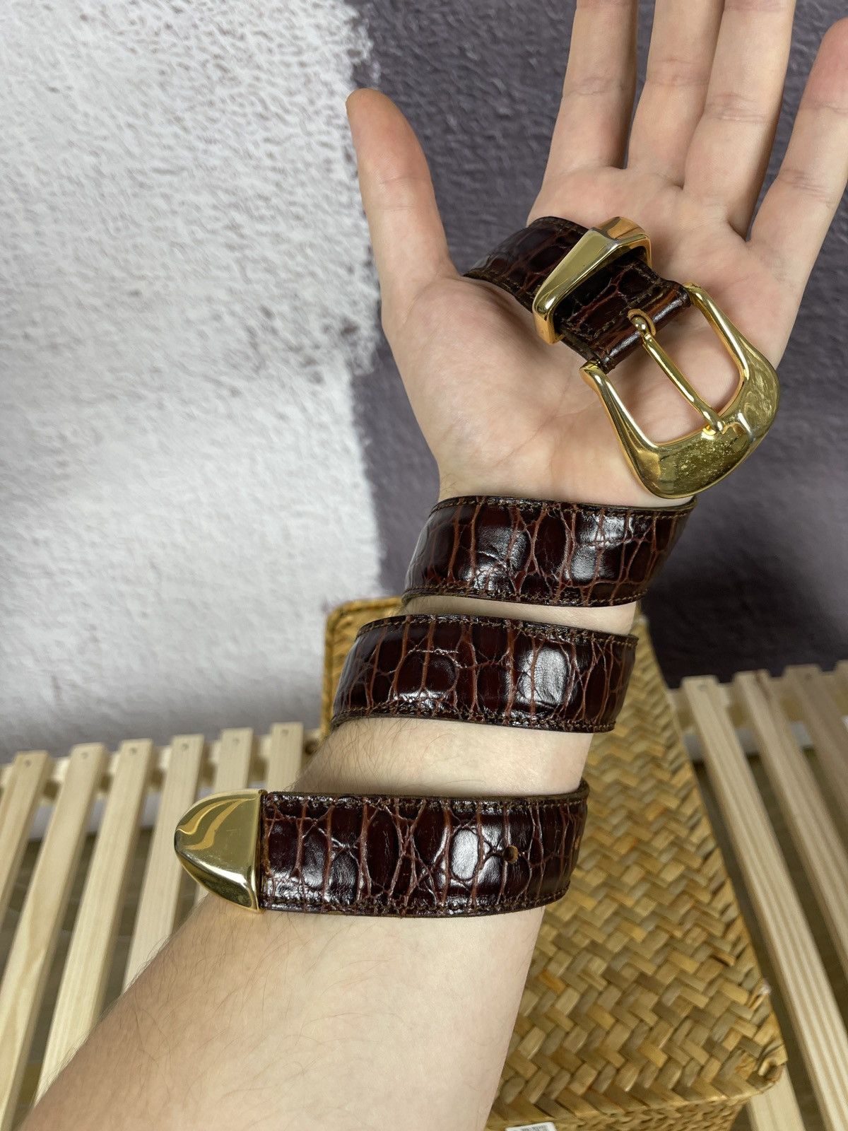 MCM MCM vintage crocodile leather women’s belt Size ONE SIZE - 3 Thumbnail