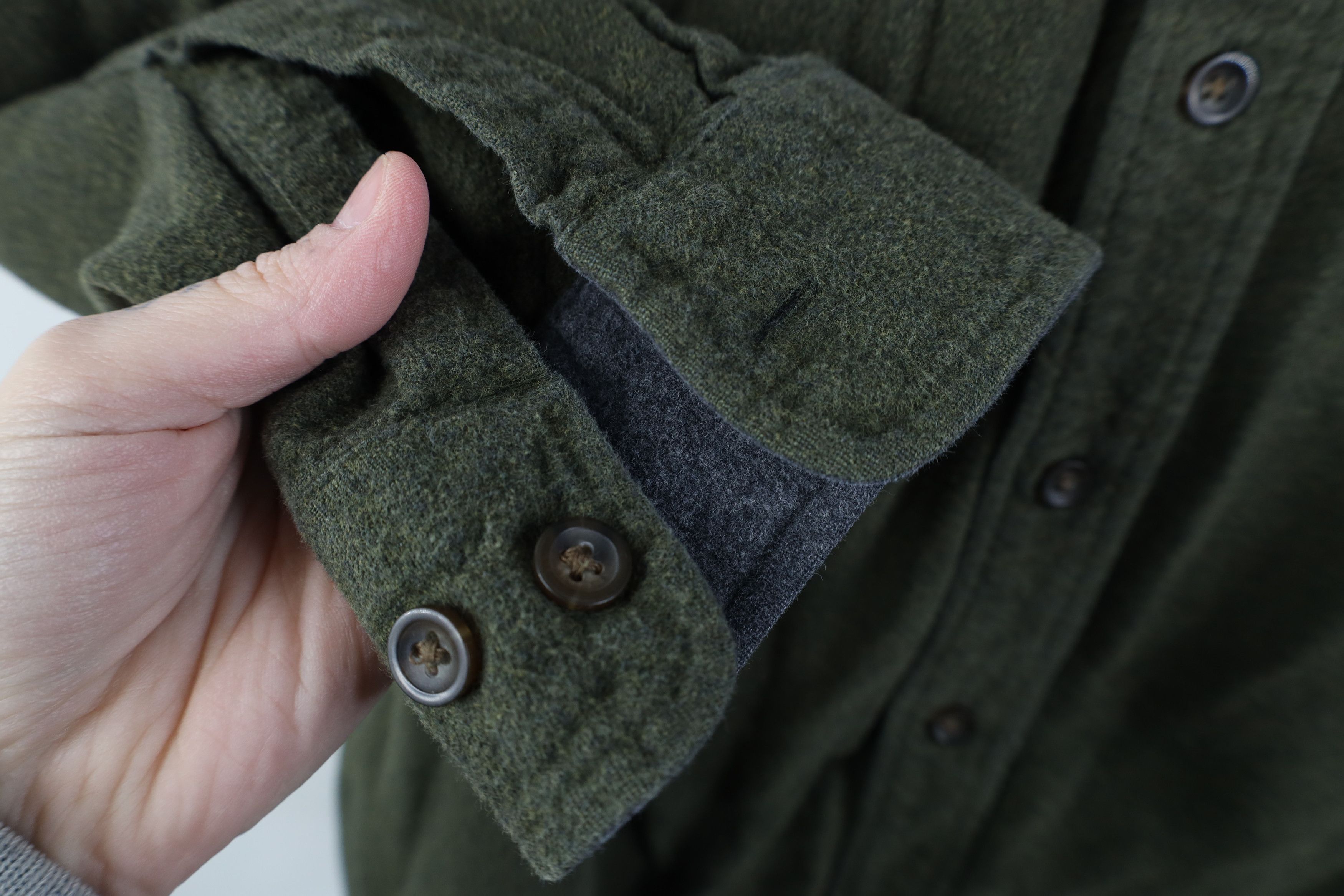Vintage Vintage 90s Streetwear Chamois Cloth Button Shirt Green Size US XL / EU 56 / 4 - 6 Thumbnail