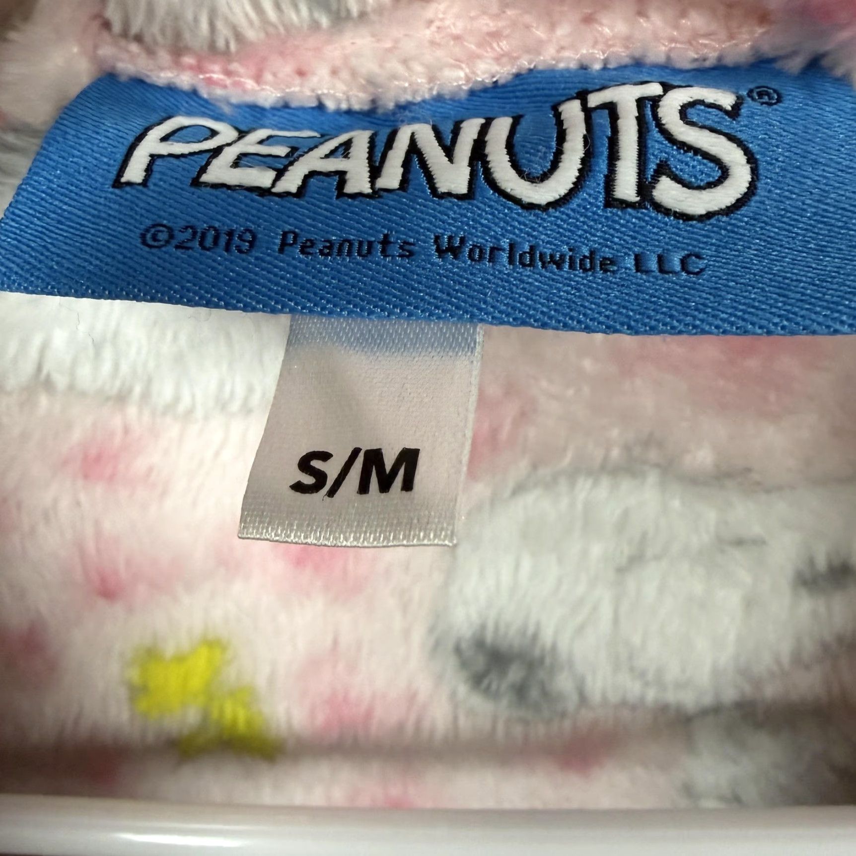 Peanuts Peanuts Robe Womens M Pink Snoopy Woodstock Hooded Fleece Lounge Cozy Sleepwear Size ONE SIZE - 5 Thumbnail