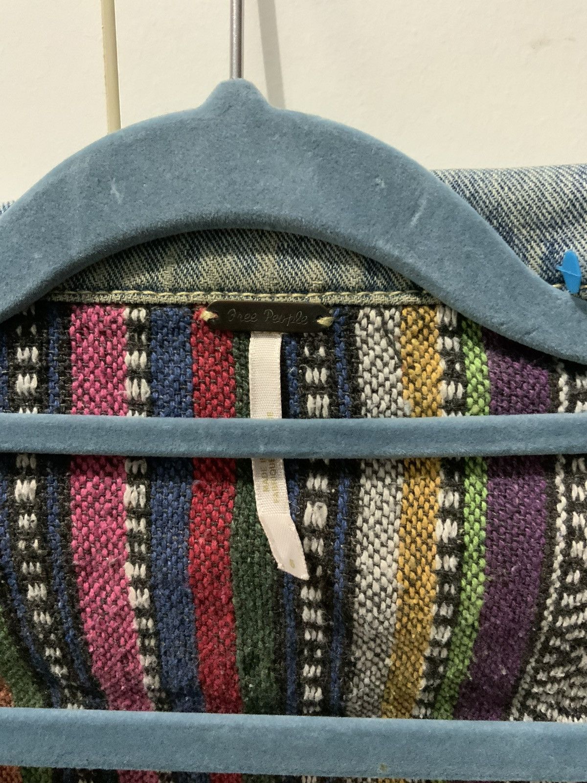 If Six Was Nine Free People Navajo Patchwork Distressed Kmrii Jacket Size US XS / EU 42 / 0 - 14 Thumbnail