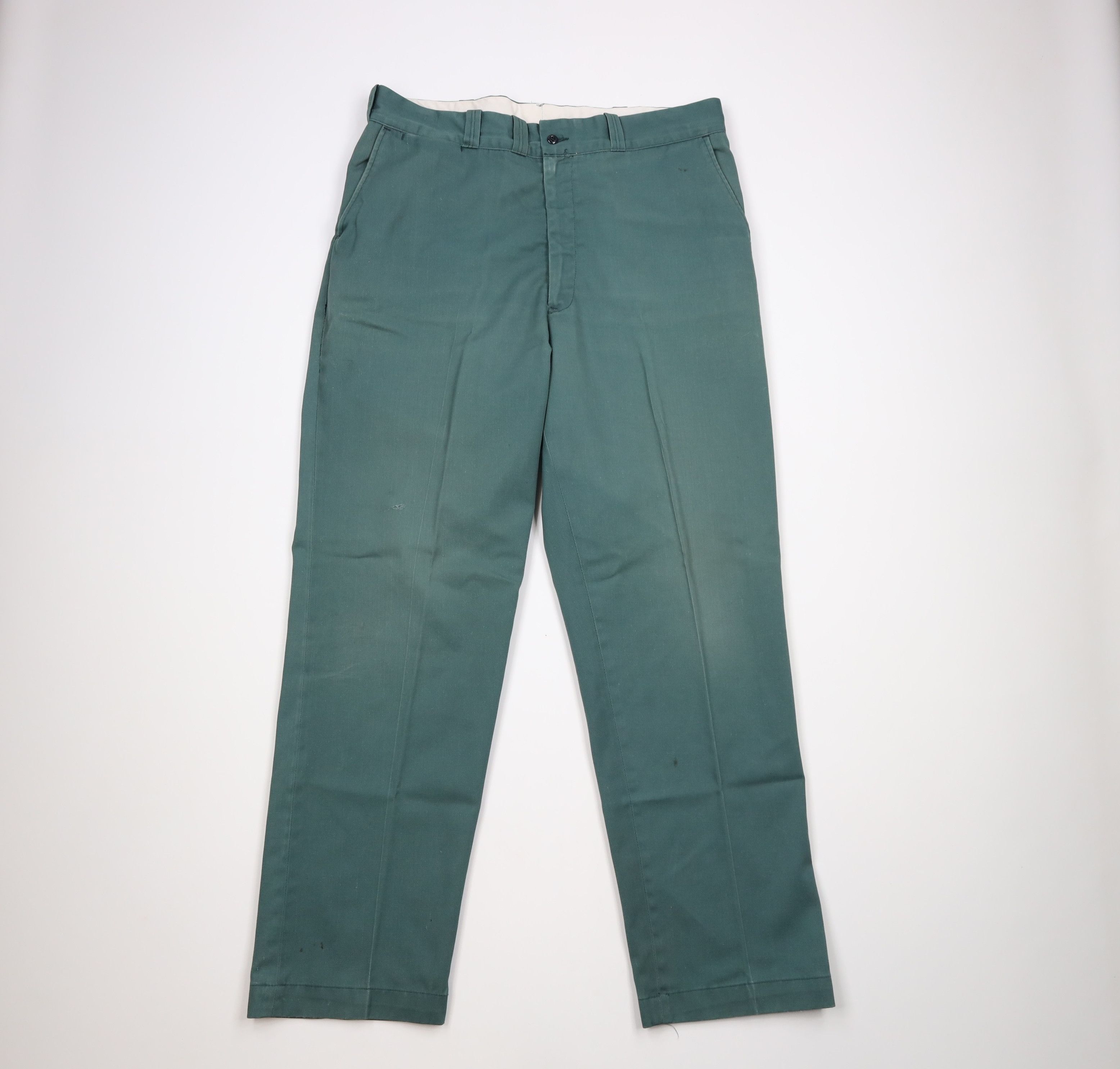 Image of Vintage 70's Big Mac Mechanic Work Wide Leg Pants Green Usa, Men's (Size 36)