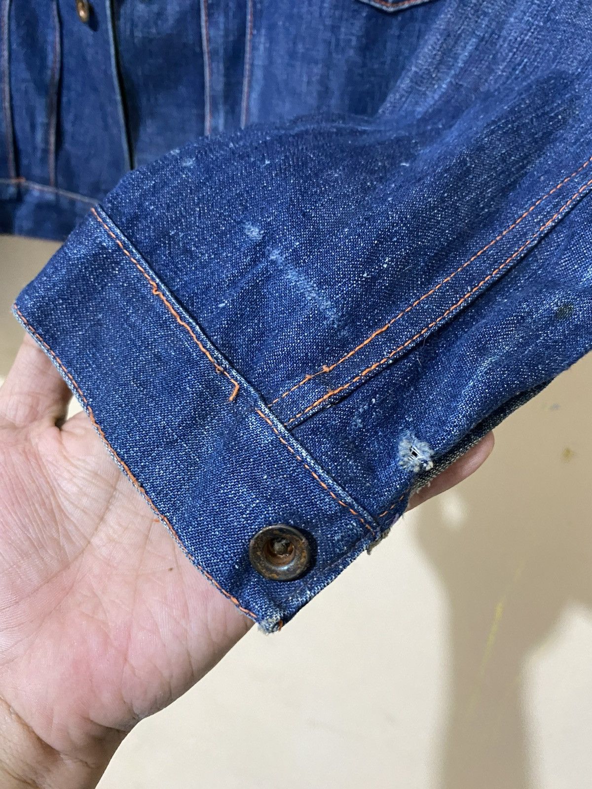 Vintage True 1940 Denim Jacket Union Made WWII Selvedge Donut Button Size US XS / EU 42 / 0 - 12 Thumbnail