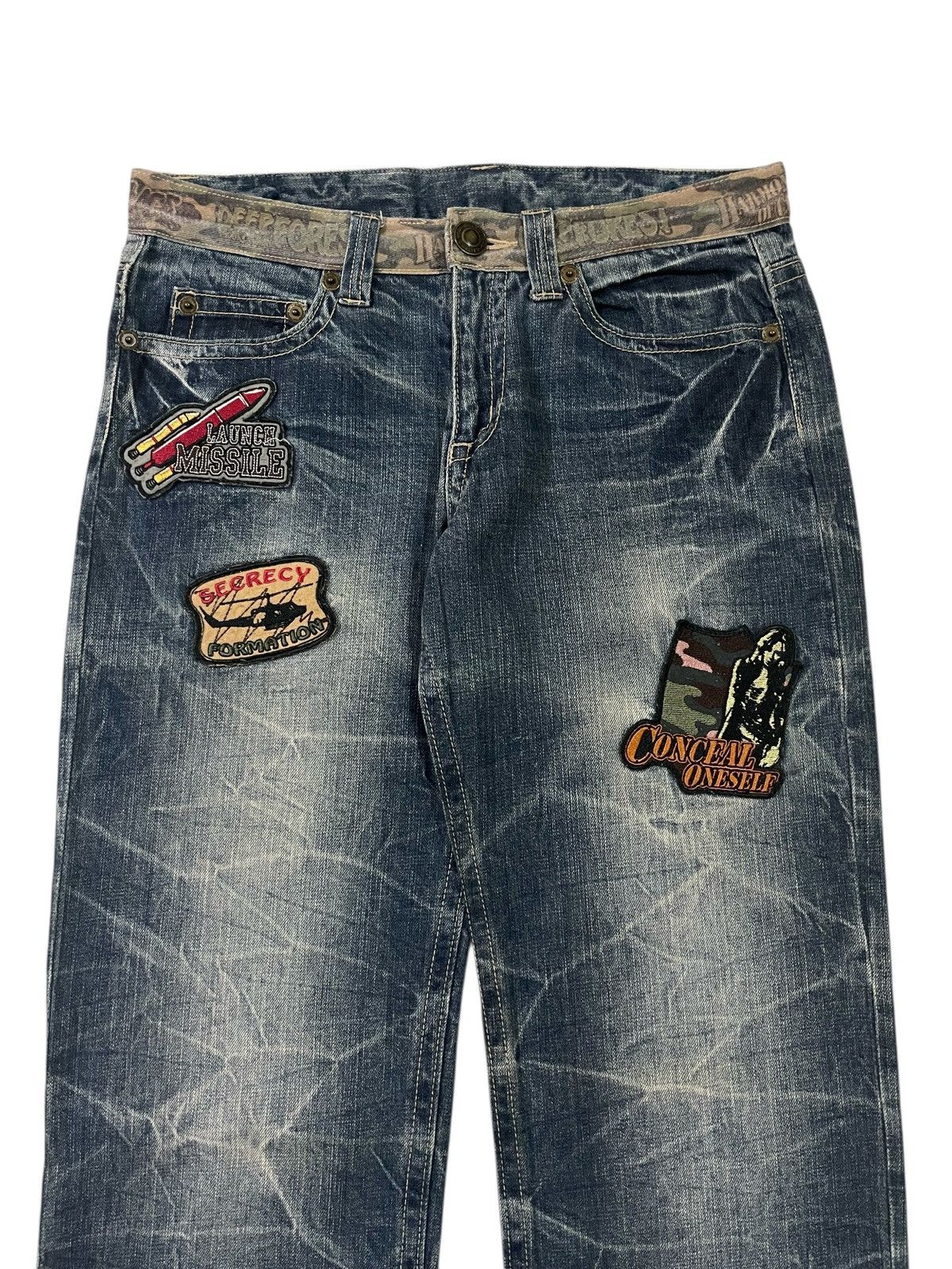 Hysteric Glamour Y2K Japan Patchwork Hysteric Distressed Jeans Denim Size US 32 / EU 48 - 3 Thumbnail