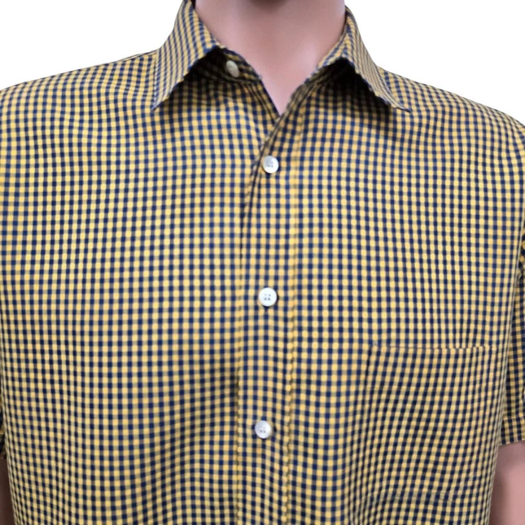 Ted Baker × Vintage TED BAKER London Men Shirt Check Size 4 L/XL Short sleeve Size US L / EU 52-54 / 3 - 4 Thumbnail