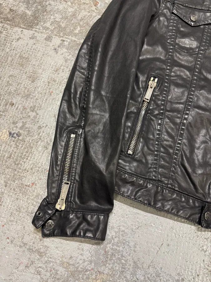 Dsquared2 AW2015 Dsquared2 Waxed Black Trucker Jacket Size US M / EU 48-50 / 2 - 7 Thumbnail