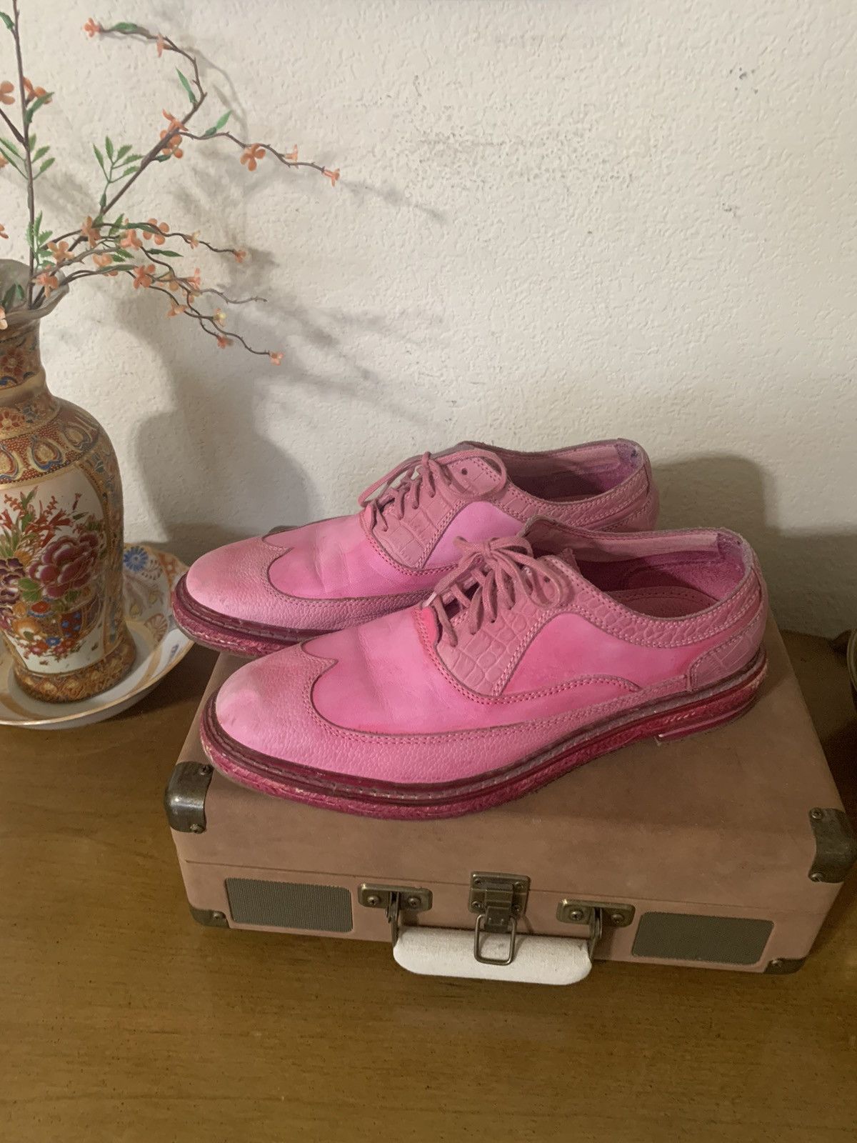 Cole Haan Leather & Croc embossed Wingtips Size US 9.5 / EU 42-43 - 1 Thumbnail