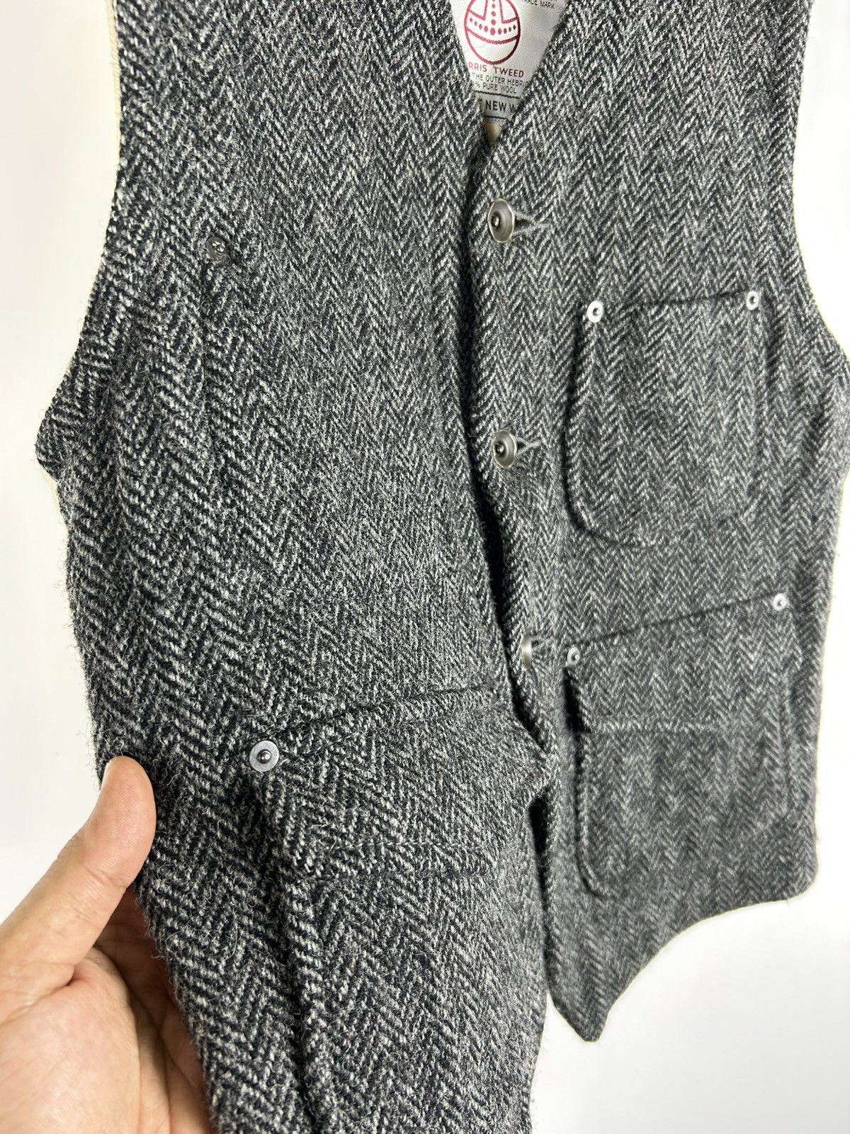 Freewheelers × Harris Tweed ⚡️Vintage PasMal Harris Tweed Workers Style Vest Size US S / EU 44-46 / 1 - 5 Thumbnail