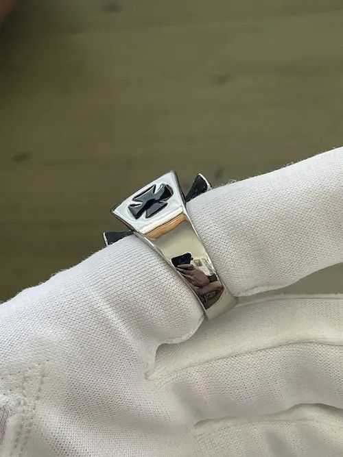 Ring Of Fire Gothic Cross Punk Ring Size ONE SIZE - 3 Thumbnail