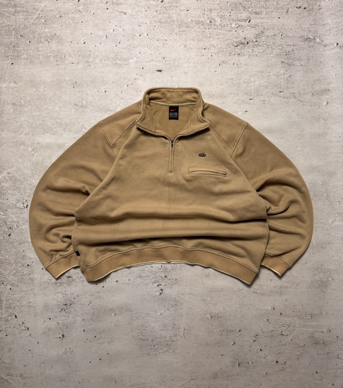 Nike × Vintage NIKE VINTAGE BASIC LOGO OVERSIZE BOXY 1/3 ZIP SWEATSHIRT Size US L / EU 52-54 / 3 - 1 Thumbnail