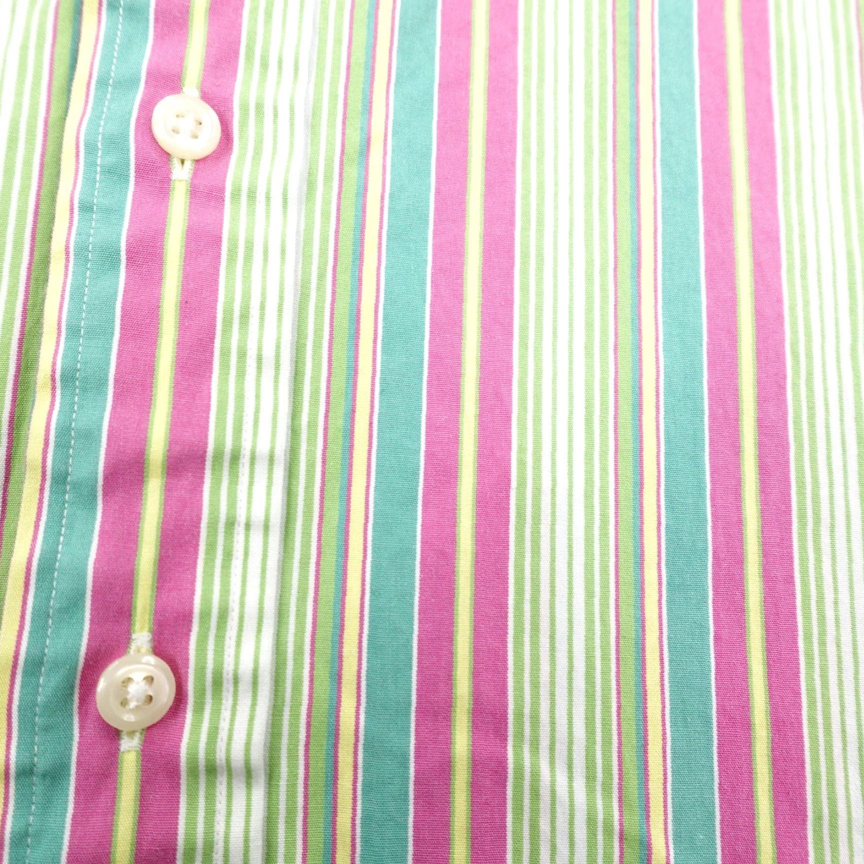 Polo Ralph Lauren VINTAGE Polo Ralph Lauren Shirt Men XL Green Pink Stripe Button Up Sports Philip Sport Button Up Size US XL / EU 56 / 4 - 4 Thumbnail