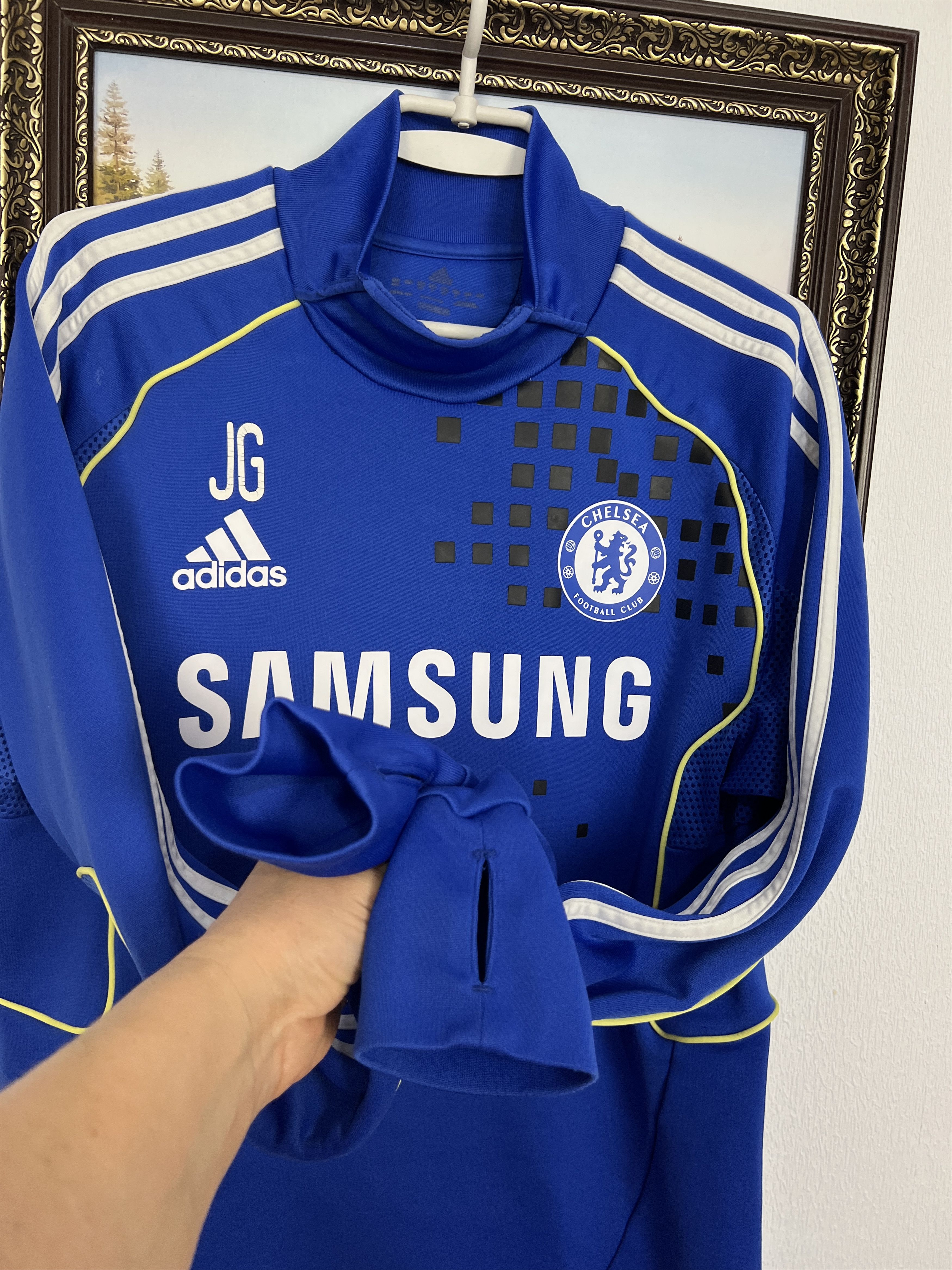 Adidas Chelsea Player Issue Football Train Sweatshirt Track Top Size US M / EU 48-50 / 2 - 6 Thumbnail