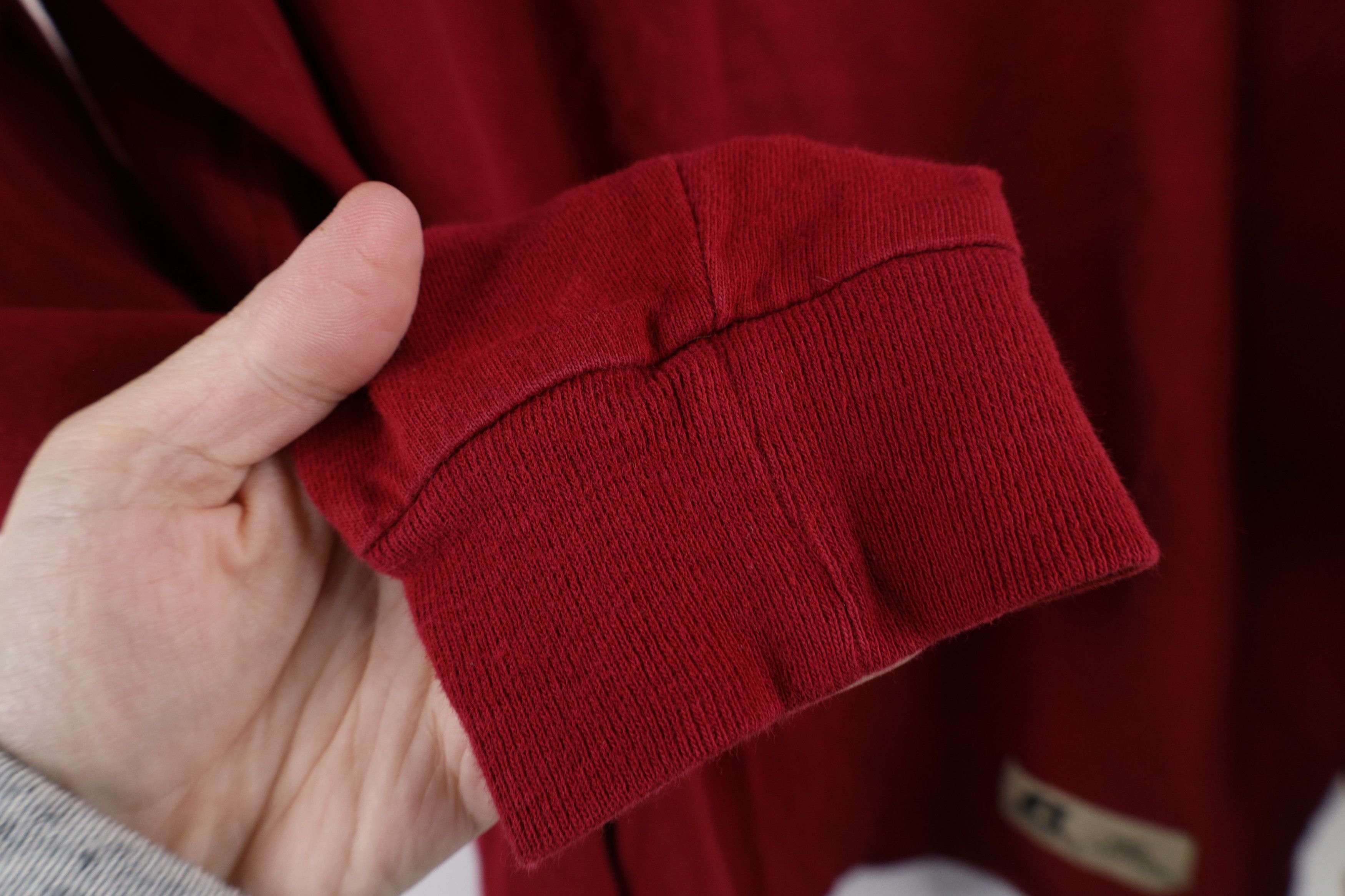 Russell Athletic × Vintage Vintage 90s Russell Athletic Long Sleeve T-Shirt Red Cotton Size US L / EU 52-54 / 3 - 10 Thumbnail