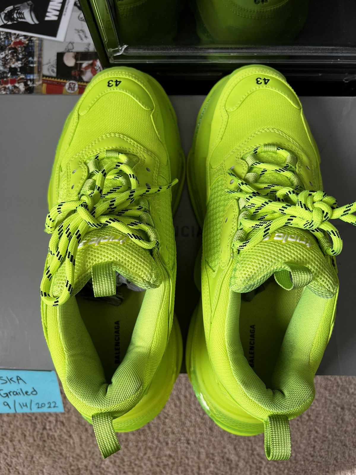 Balenciaga Balenciaga Triple S Lime Green Size US 10 / EU 43 - 3 Thumbnail