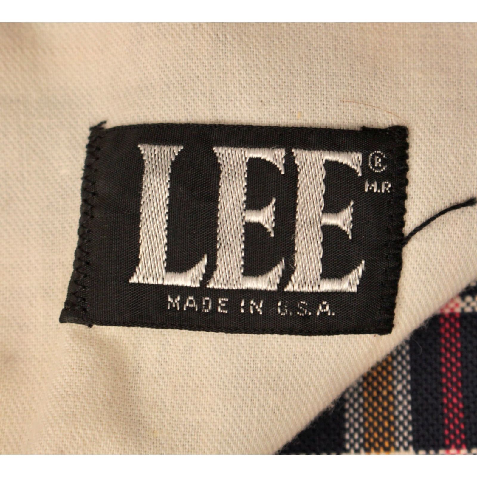 Lee LEE Pants 30x32 Mens Vintage 1970s Yellow Blue Plaid Cotton Polyester Blend Inseam 32 Straight Leg Size 30 Shakespeare? Size US 30 / EU 46 - 4 Thumbnail