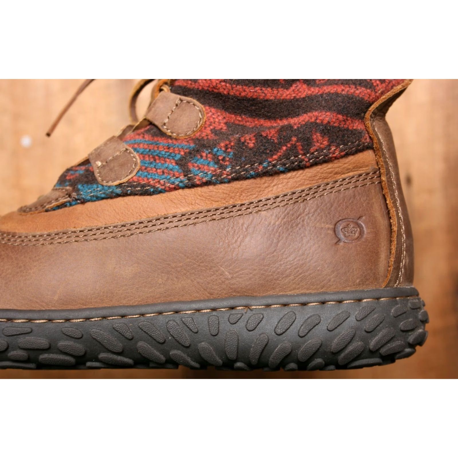 Born VINTAGE Børn Boot Brown Leather Wool 8" Fold-Over Boots Sz. 7.5 Women Size US 8 / IT 38 - 7 Thumbnail