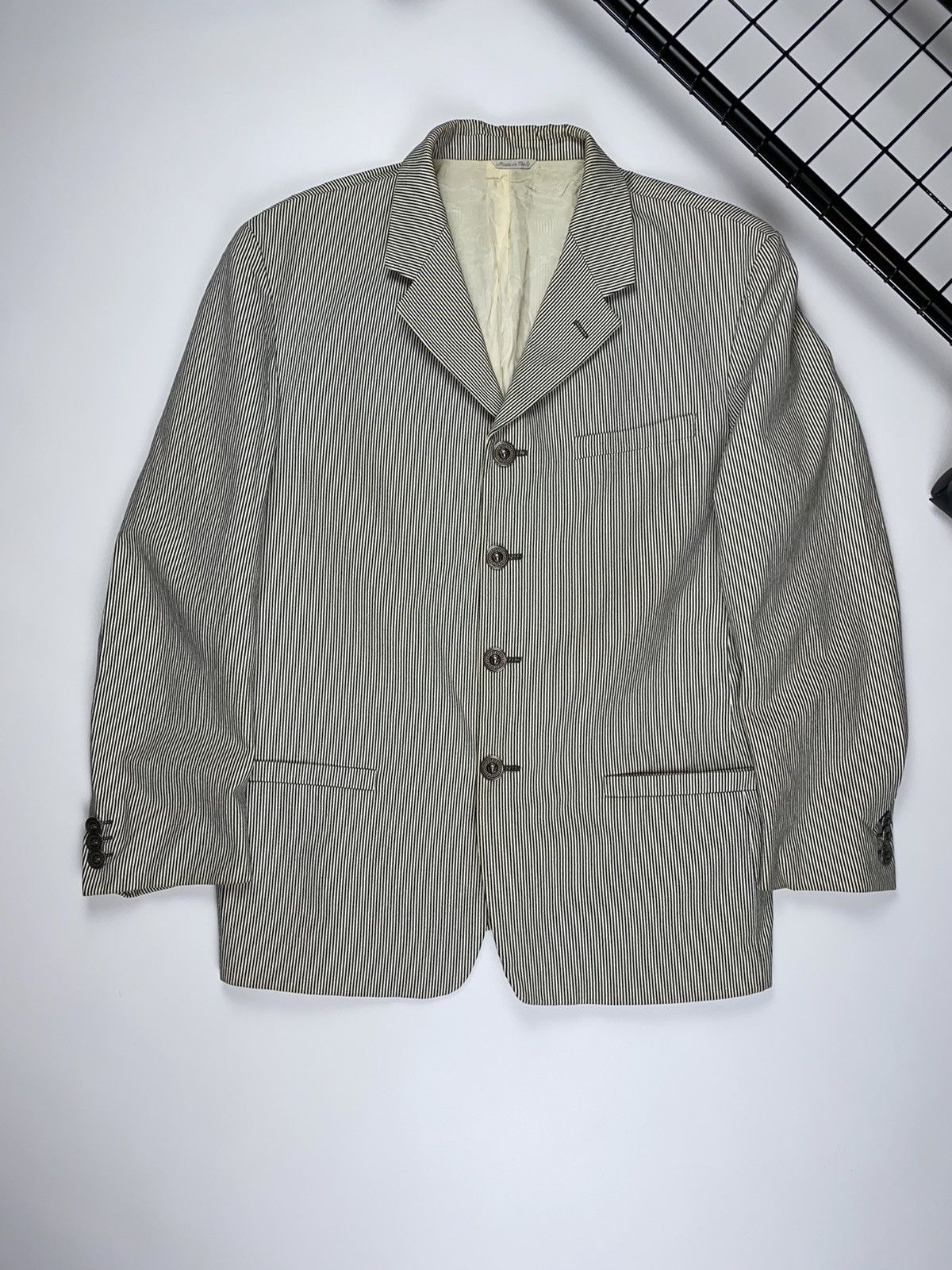 Versus Versace Versus Gianni Versace vintage blazer jacket black white man Size US L / EU 52-54 / 3 - 1 Thumbnail