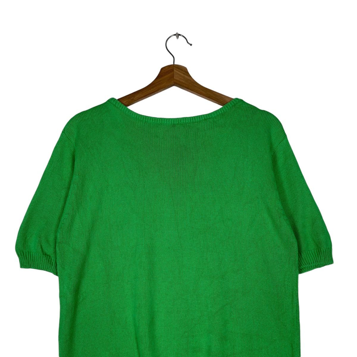 United Colors Of Benetton United Colors Benetton Short Sleeve Green Knitwear #1188-C54 Size US S / EU 44-46 / 1 - 11 Thumbnail