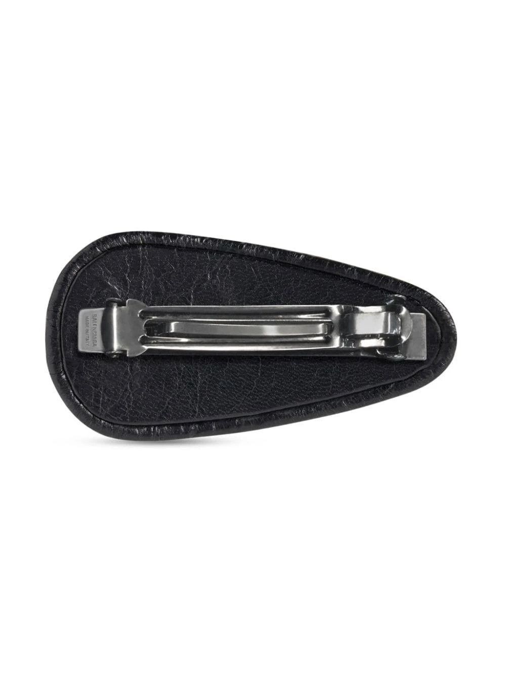 Balenciaga o1srvl11e1124 Size: OS / Cagole Hair Clip in Black Size ONE SIZE - 2 Thumbnail