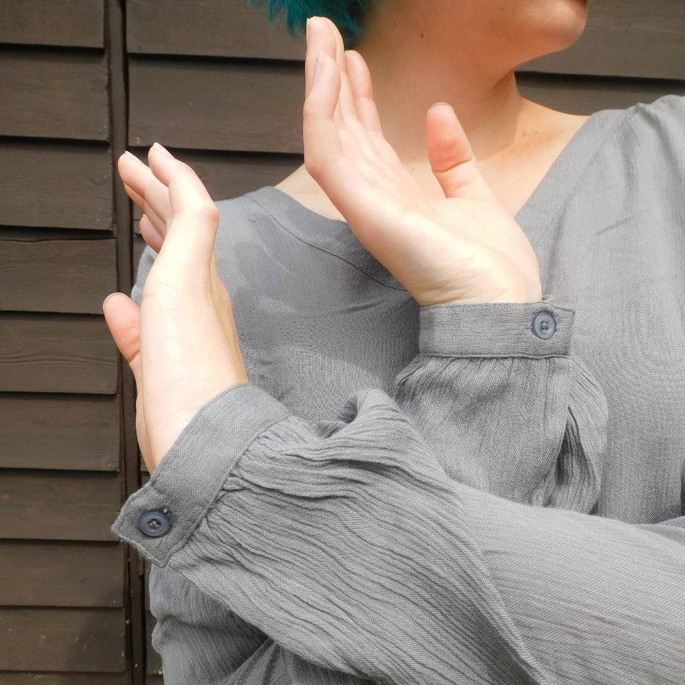 Designer Kaffe blouse with long sleeves Size L / US 10 / IT 46 - 7 Thumbnail