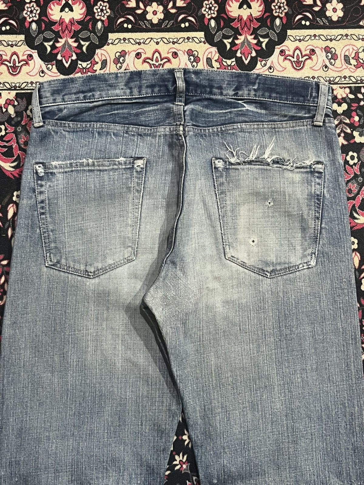 Spellbound ⚡️Distressed⚡️Vintage Japan Spellbound Whisker Blue Wash Jeans Size US 32 / EU 48 - 9 Thumbnail