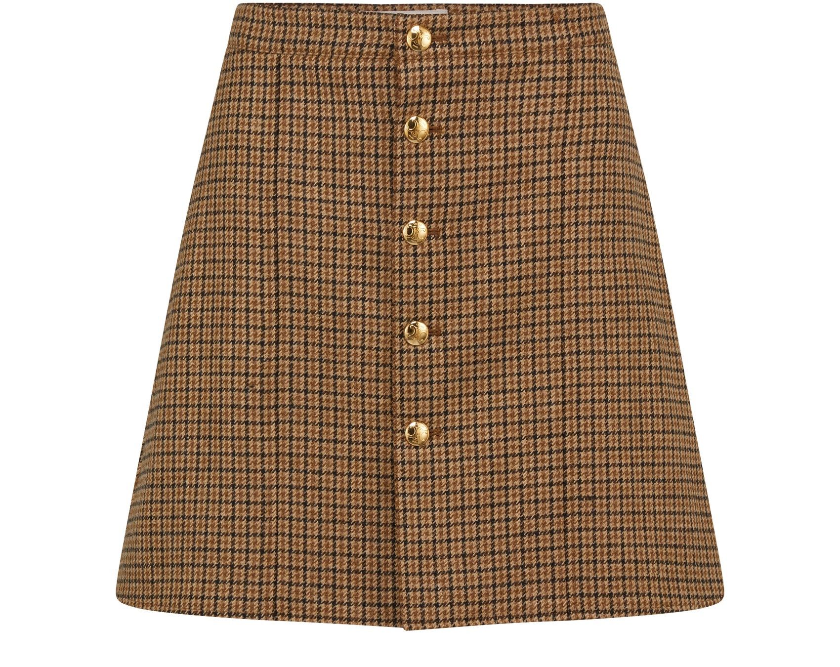 image of Celine O1W1Db10324 Short Skirt In Camel, Women's (Size 38)