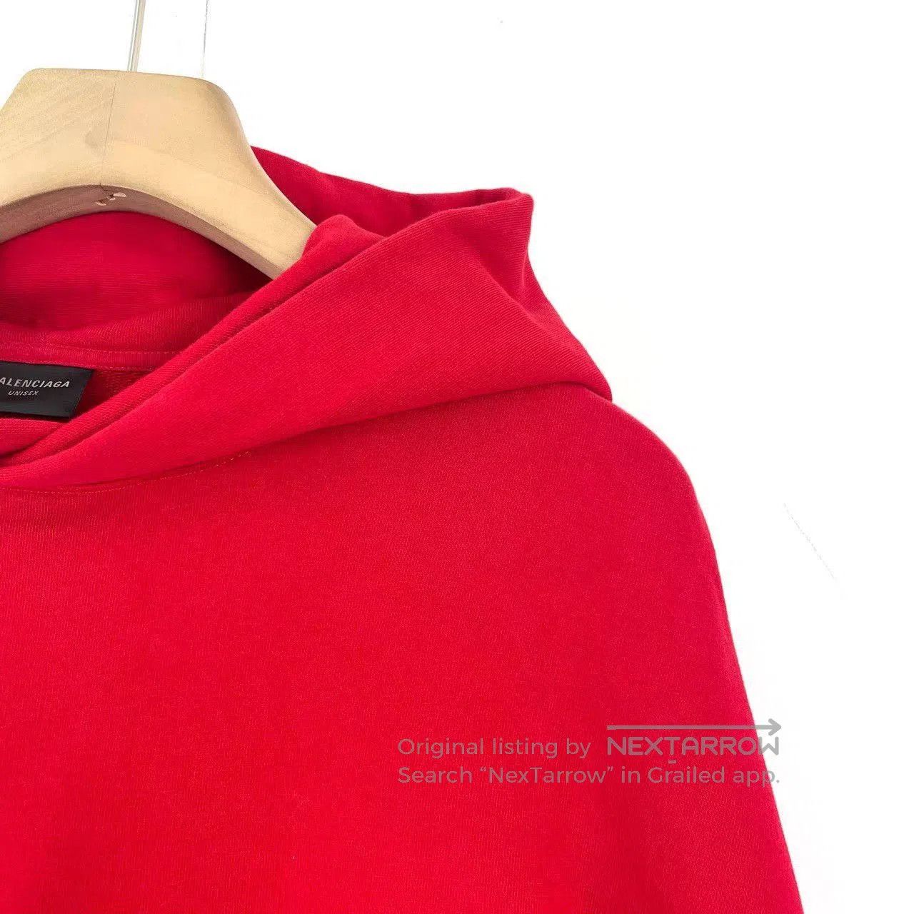 Balenciaga Red Oversized Hoodie with Front Pocket. Size US M / EU 48-50 / 2 - 4 Thumbnail