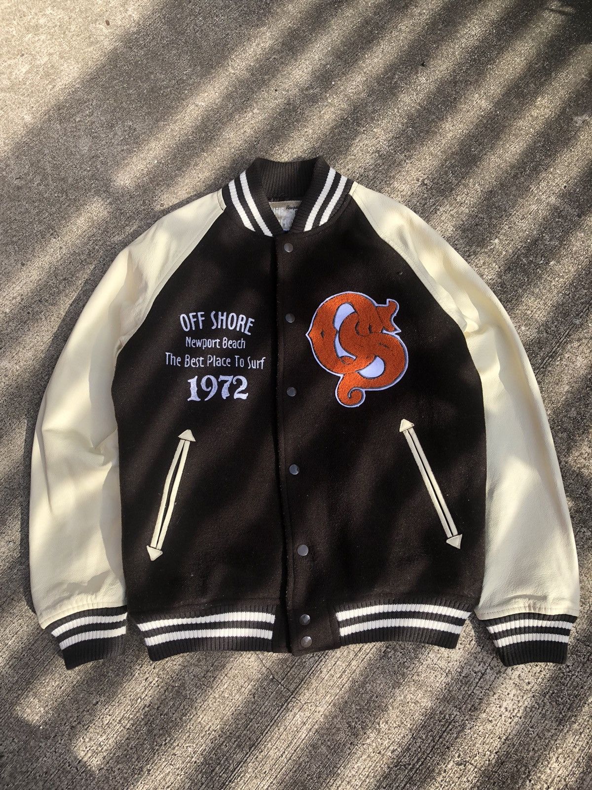 Japanese Brand × Vintage 🔥Accept Offer🔥Vintage Varsity Sleeve Leather Jacket Size US M / EU 48-50 / 2 - 2 Thumbnail