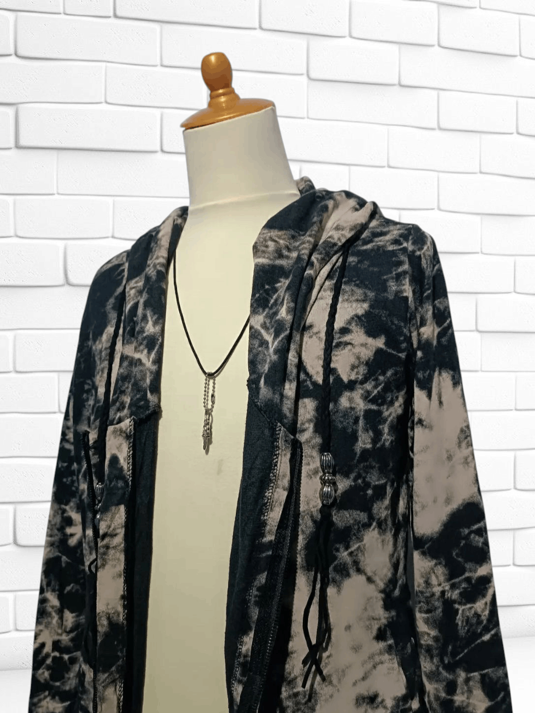 semanticdesign Asymmetrical Hoodie Jacket Destroyed Tie Dye Size US M / EU 48-50 / 2 - 2 Thumbnail