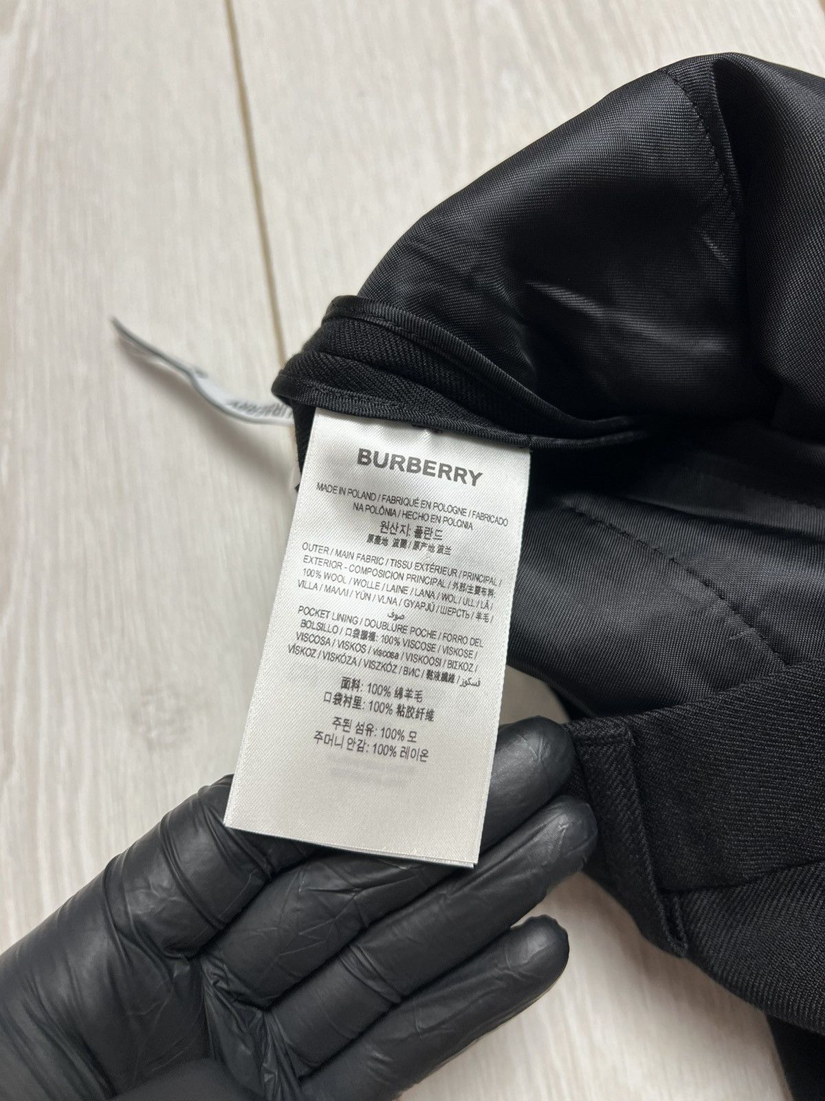 Burberry Burberry Laurel Wide-Leg Wool Trousers Black Logo Size 25" / US 0 / IT 36 - 19 Thumbnail