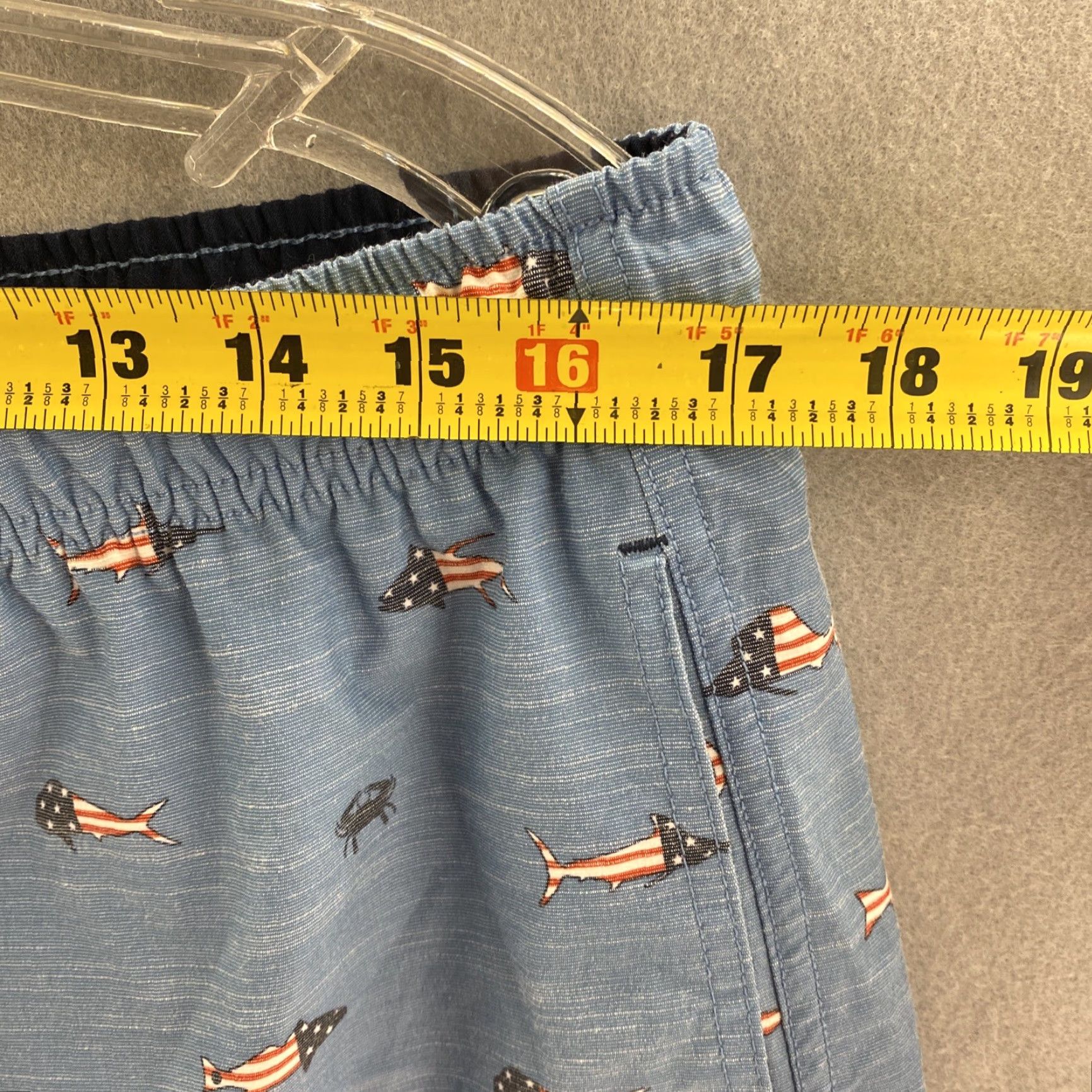 Vintage Salt Life Swim Trunks Men’s XL Blue Surfing Board Short Drawstring Fish AOP Size US 36 / EU 52 - 5 Thumbnail