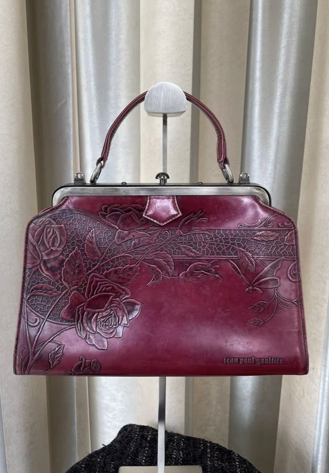 Jean Paul Gaultier Jean Paul Gaultier •jpg Vintage burgundy gunmetal bag Size ONE SIZE - 1 Thumbnail