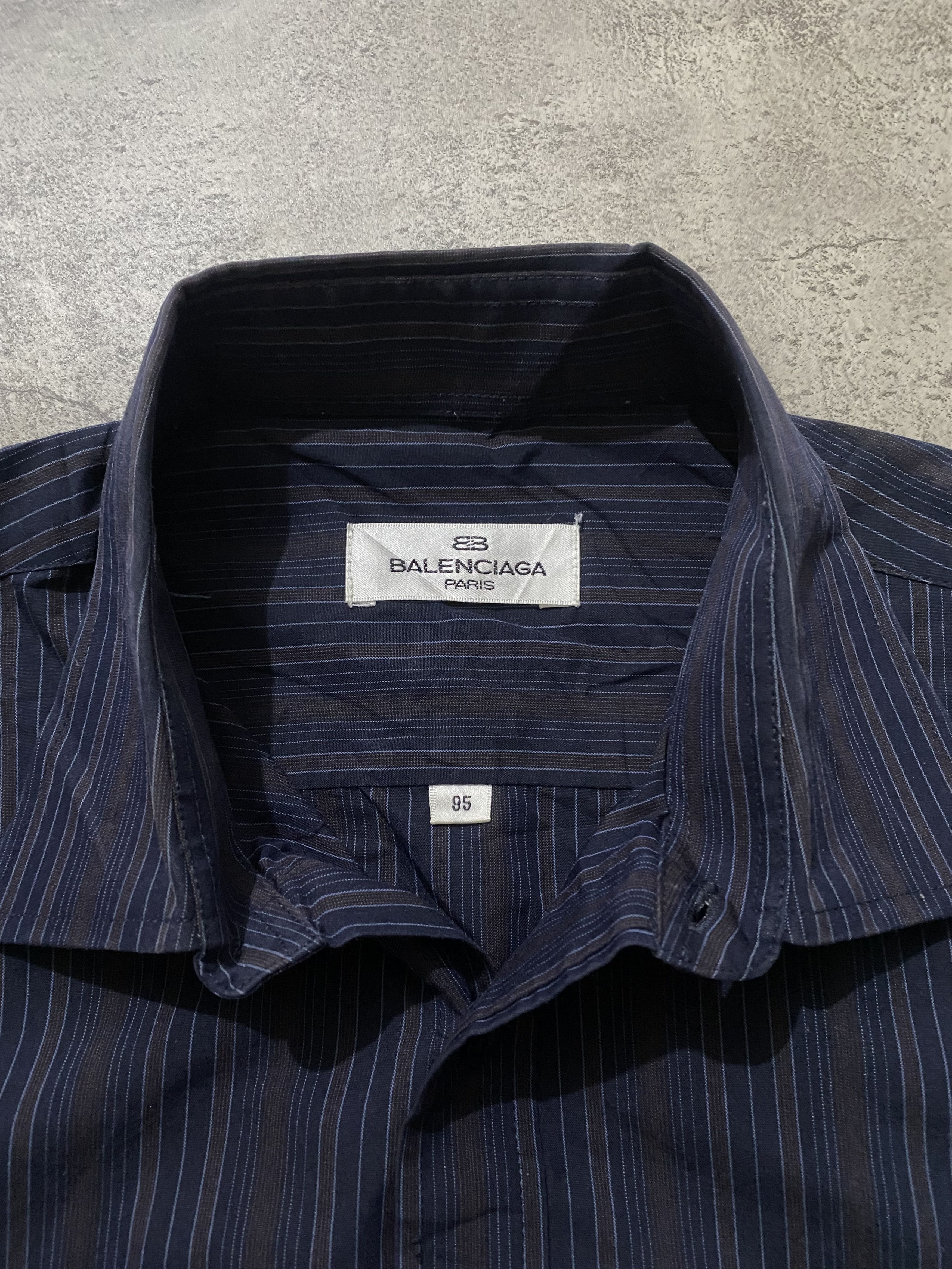 Balenciaga VINTAGE BALENCIAGA BB STRIPED SHIRT Size US L / EU 52-54 / 3 - 5 Thumbnail
