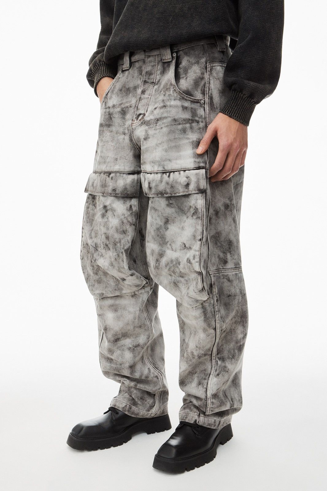 Alexander Wang Alexander Wang Leather Dye Denim Cargo Jean Pants Balenciaga Size US 36 / EU 52 - 3 Thumbnail