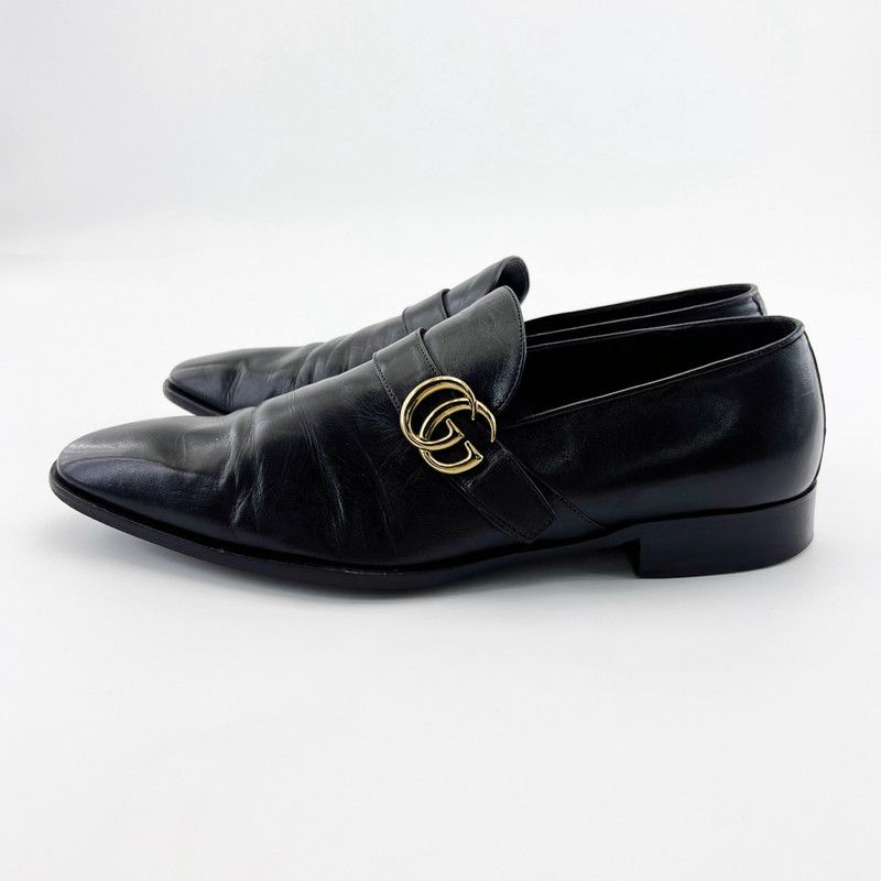 Gucci Gucci Black Horsebit Casual Leather Loafers 0079 Size US 8 / EU 41 - 1 Thumbnail