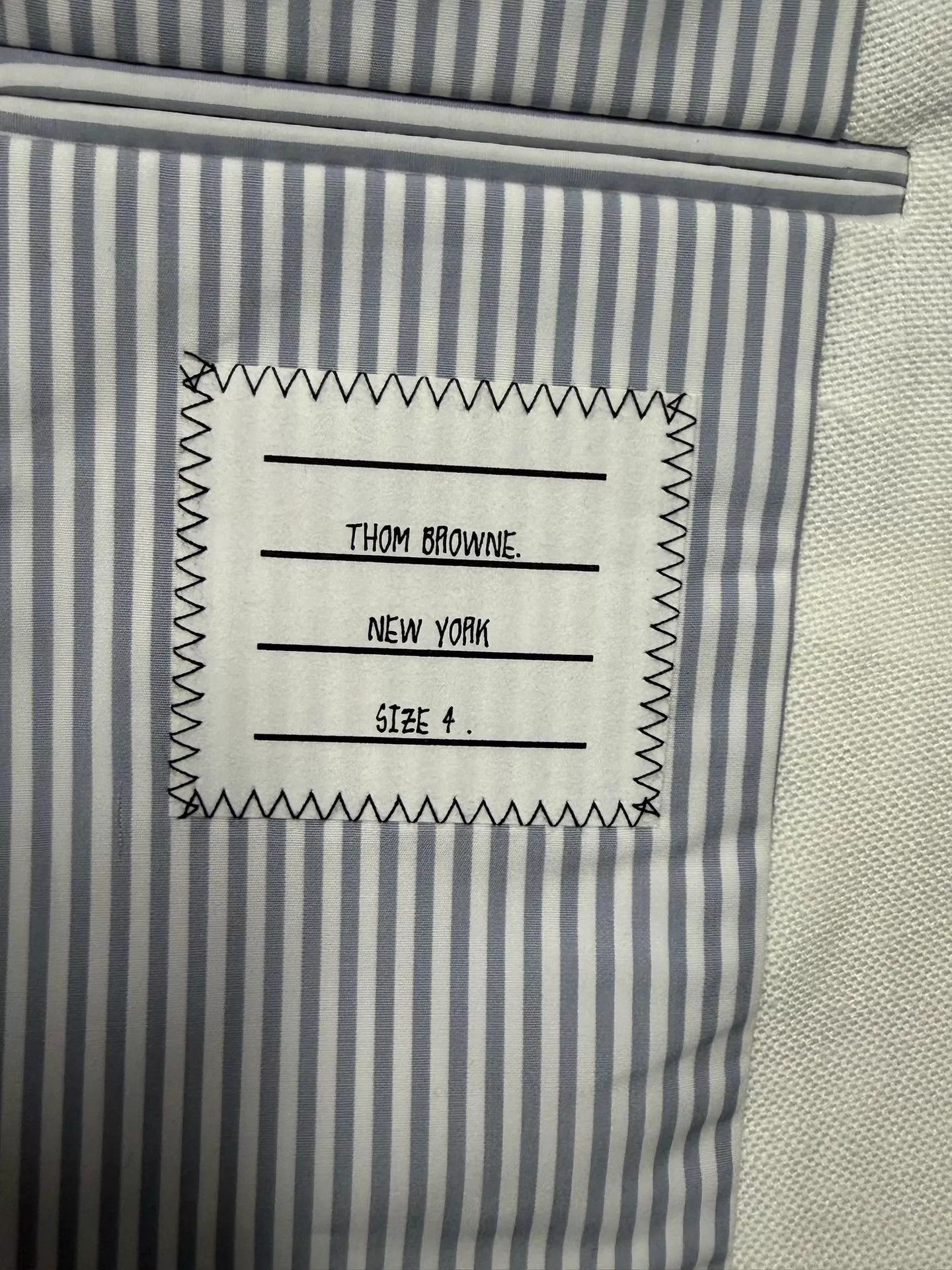Thom Browne Thom Browne Men's White Linen 4-Bar Blazer Size US XL / EU 56 / 4 - 5 Thumbnail