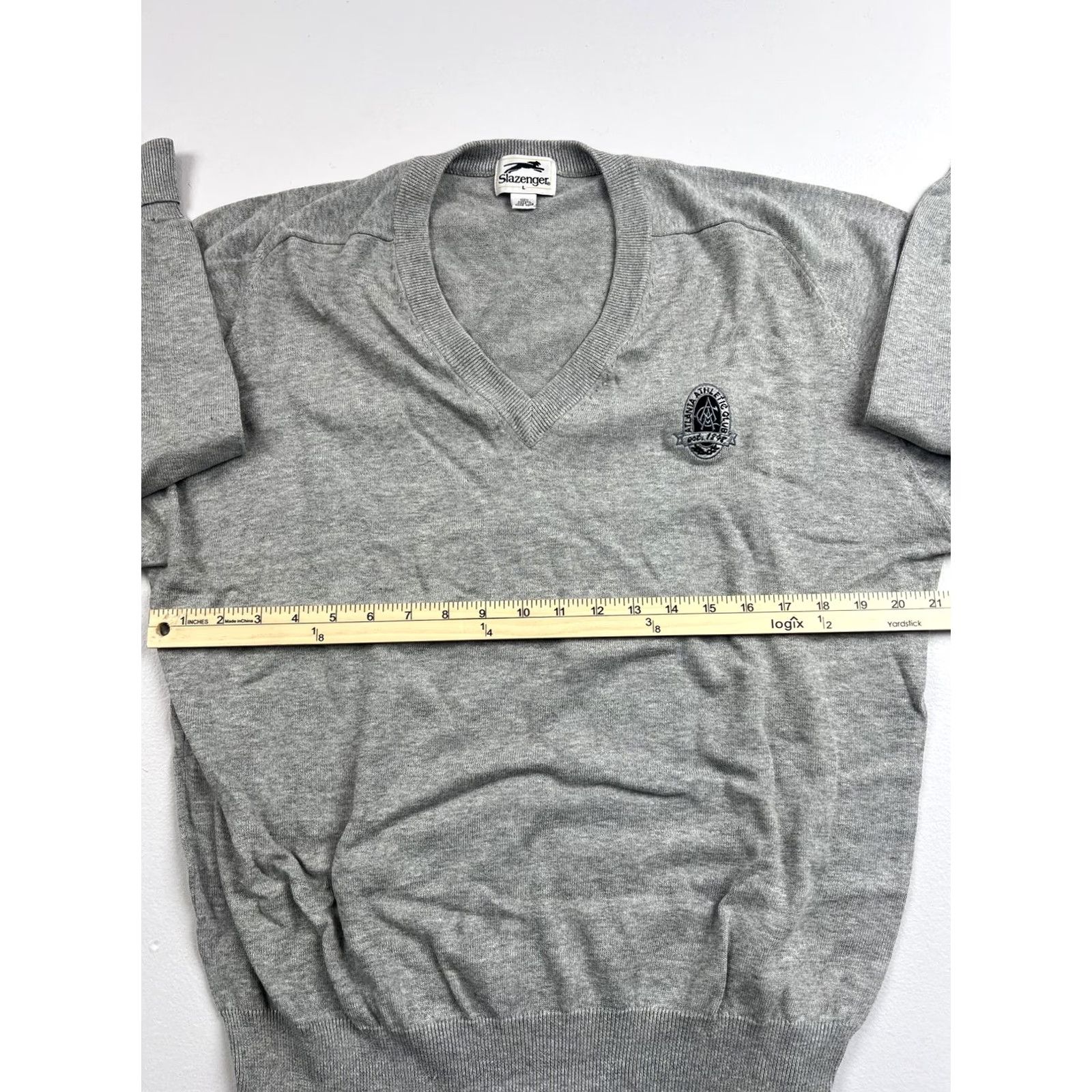 Vintage VINTAGE Slazenger Sweater Mens Large Gray V Neck Golf Knit Pullover Hong Kong Men’s Large Gray Knit Sweater Golf Size US L / EU 52-54 / 3 - 5 Thumbnail