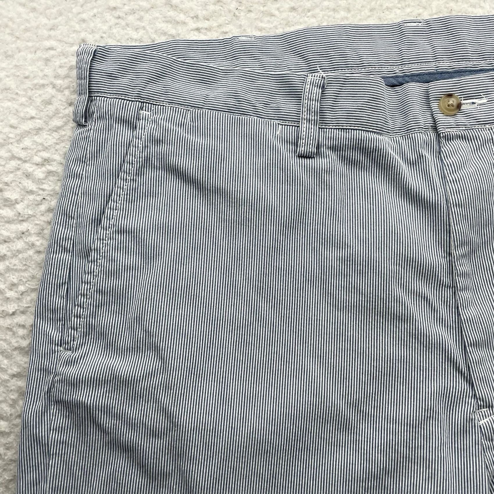 Polo Ralph Lauren Polo Ralph Lauren Mens Pants 37x33 Blue White Striped Chino Textured Size US M / EU 48-50 / 2 - 3 Thumbnail
