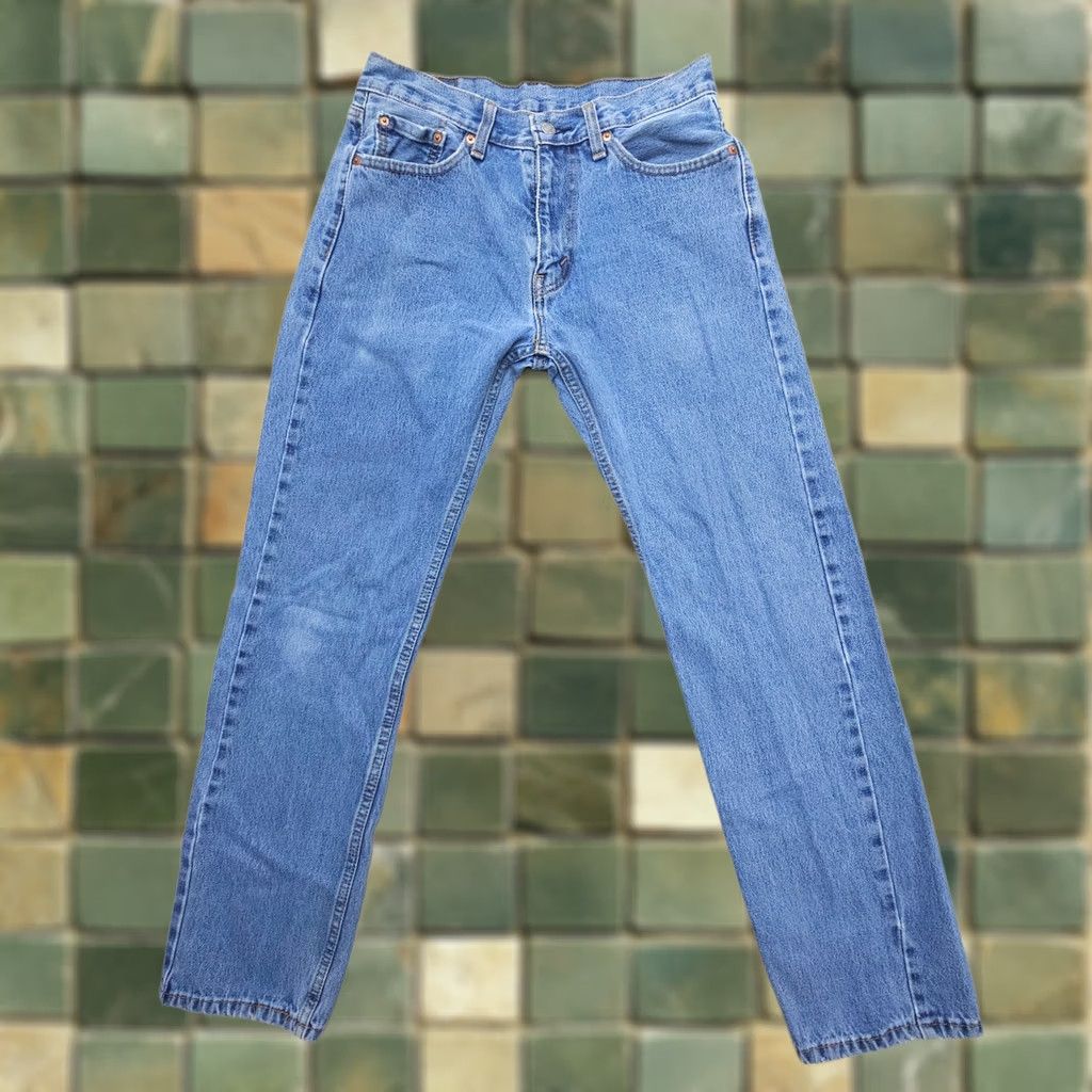 Levi's Levi's 505 Jeans Regular Fit Straight Leg Mens 30 x 30 Denim Blue Cotton 5-Pocket Logo Vintage No (30") 30" Inseam Size US 30 / EU 46 - 1 Thumbnail