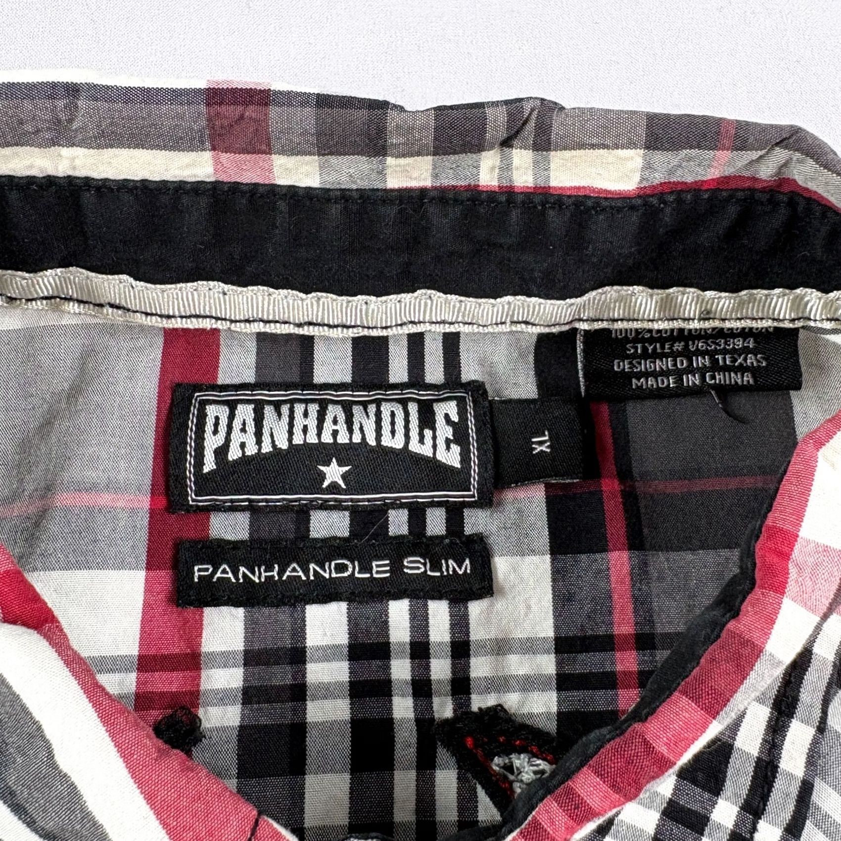 Vintage Panhandle Slim Shirt Mens XL Plaid Pearl Snap Embroidered Western Rodeo Size US XL / EU 56 / 4 - 5 Thumbnail